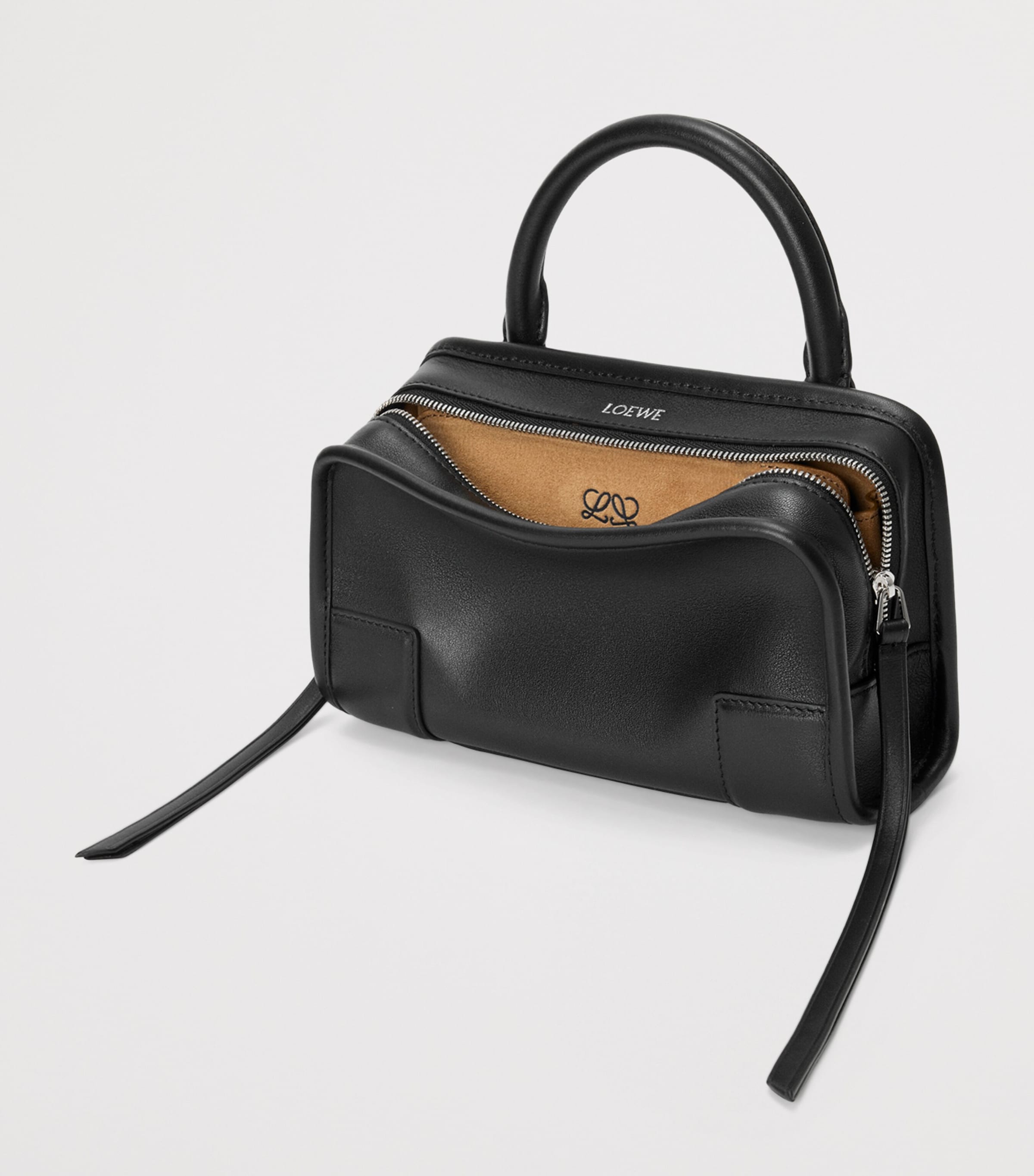 LOEWE Mini Leather Amazona 180 Top-Handle Bag Black Image 2