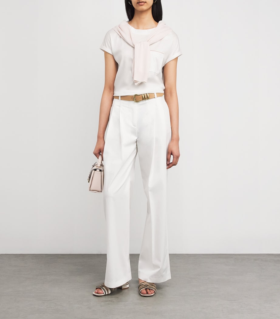 Cotton Chest-Pocket T-Shirt BIANCO, ROSA Image 2