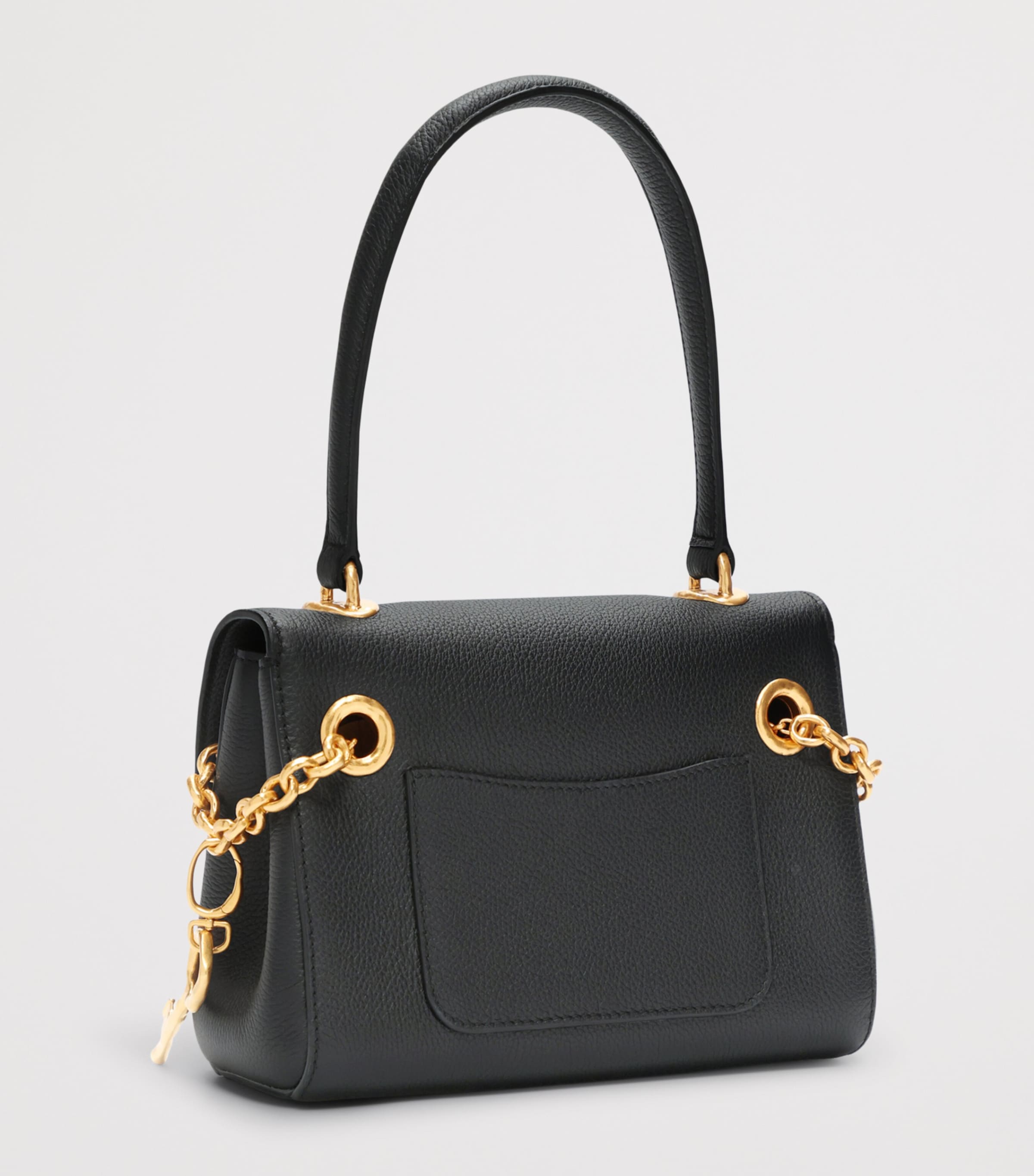 Schiaparelli Mini Leather Secret Top-Handle Bag Black Image 2