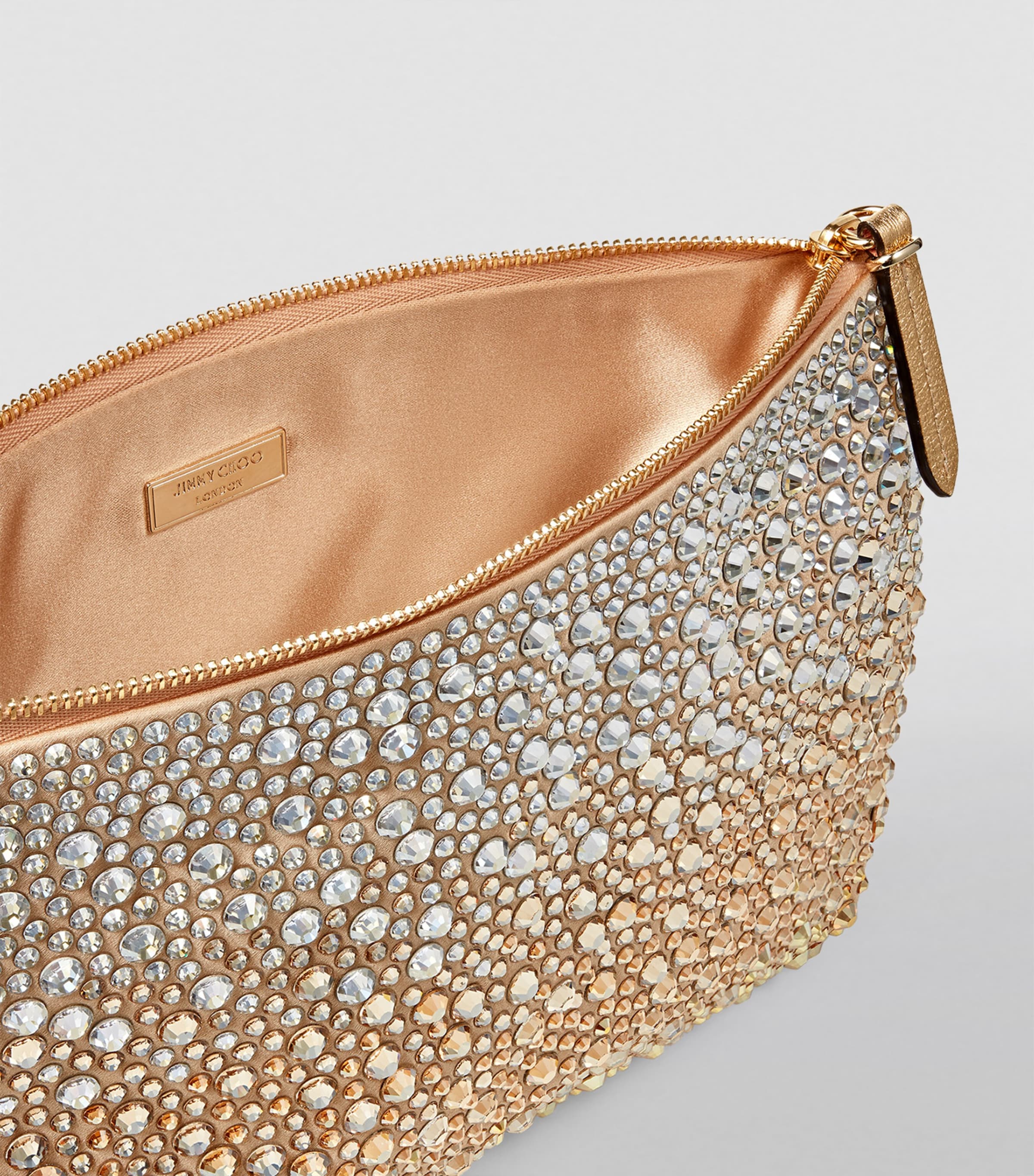 Crystal-Embellished Callie Clutch Bag GOLD/GOLD Image 2