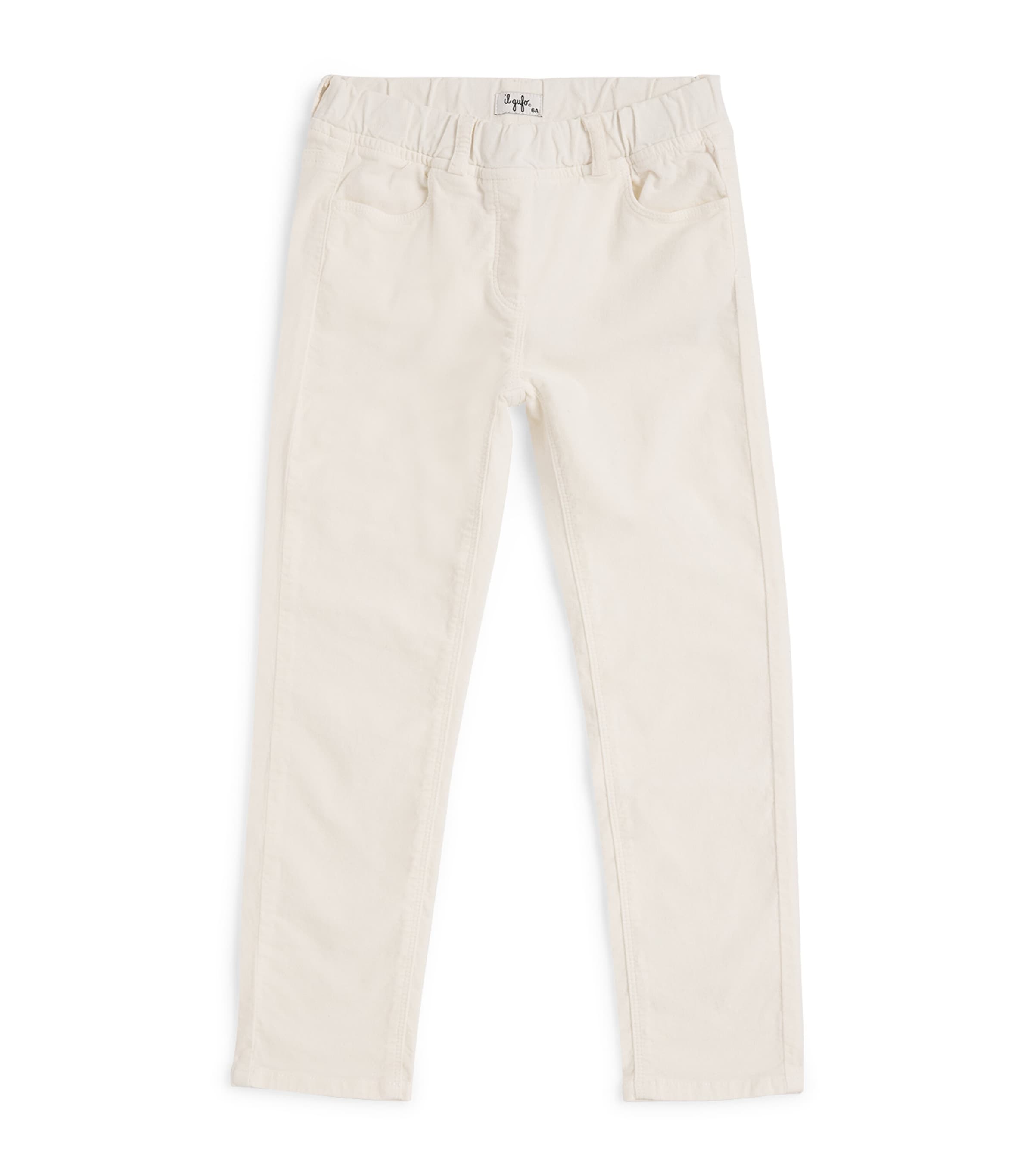 Shop Il Gufo Velvet Trousers In White