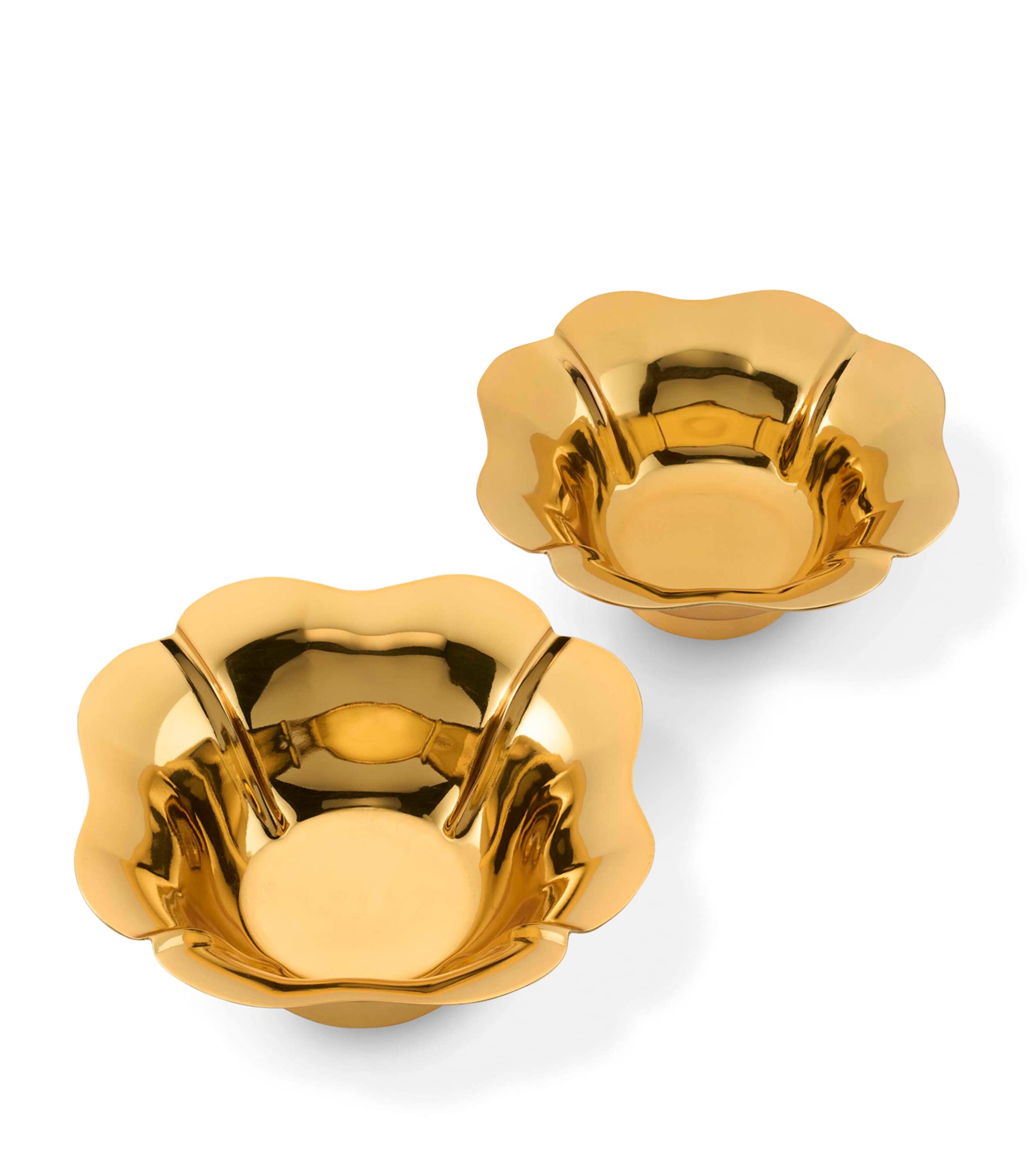 Set of 2 Brass Olivia Nesting Bowls GOLD Image 5