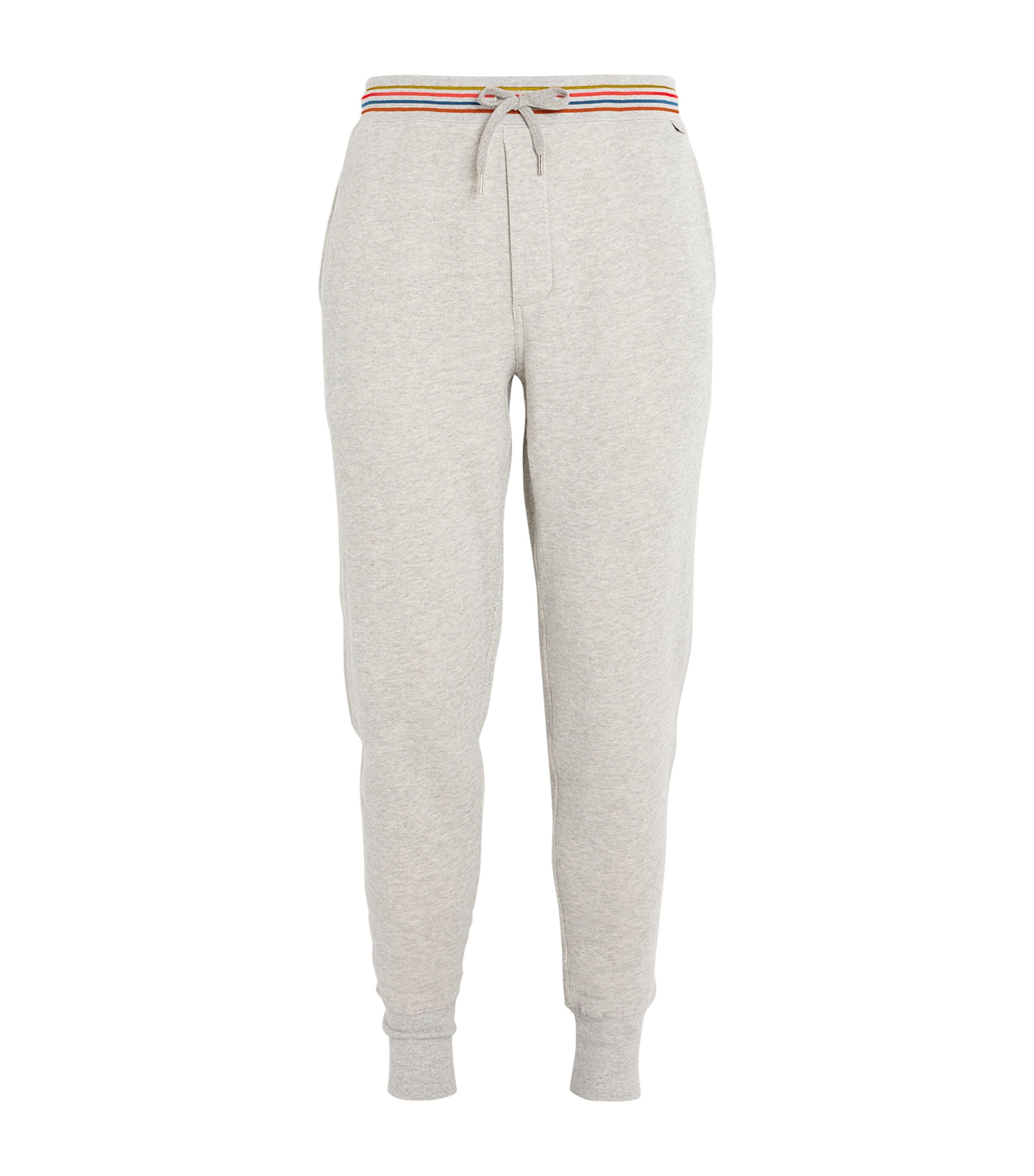 Shop Paul Smith Artist Stripe Ribbed Sweatpants In Grey