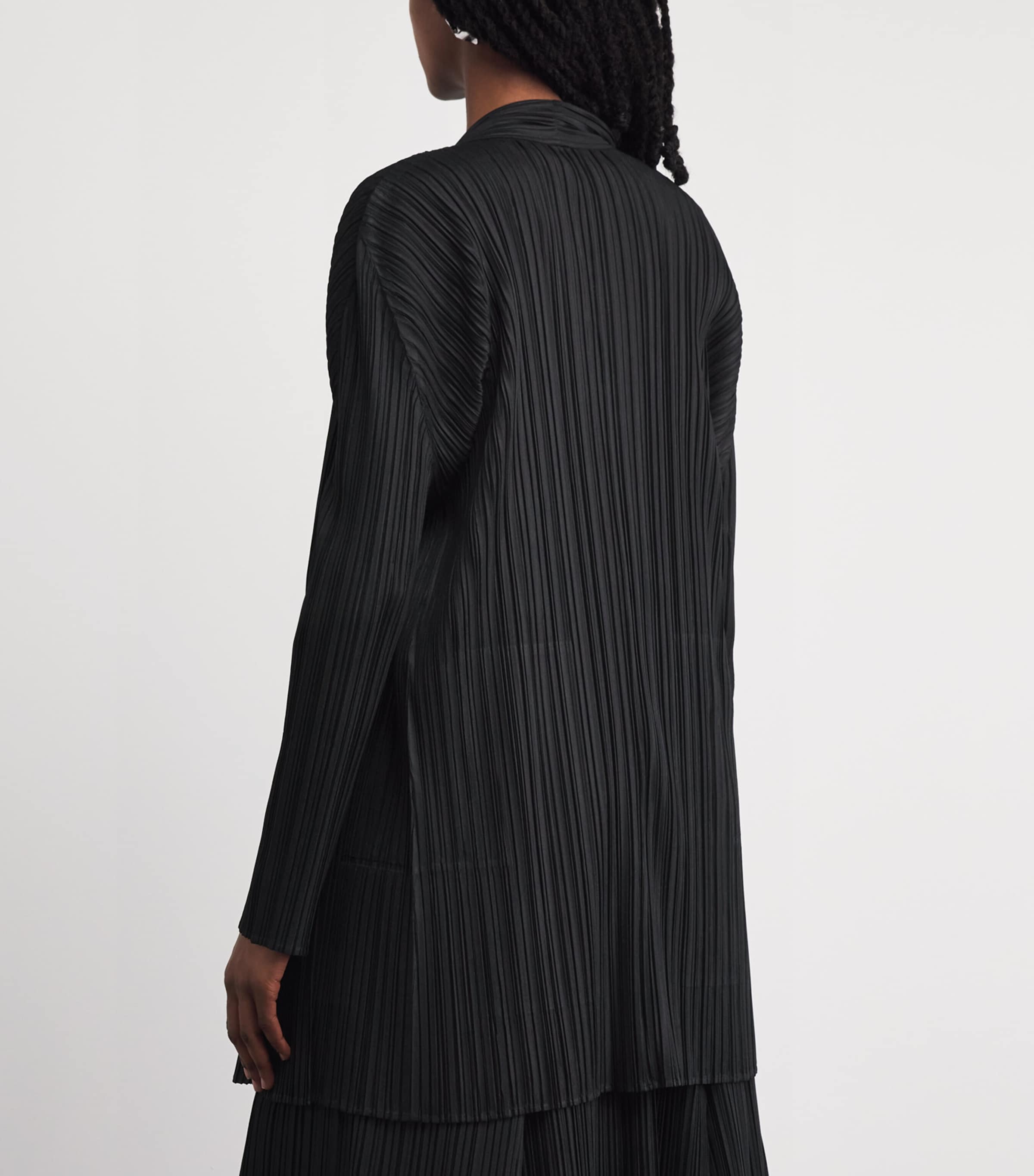 Pleats Please Issey Miyake Womens Mellow Pleats Cardigan Black Image 5