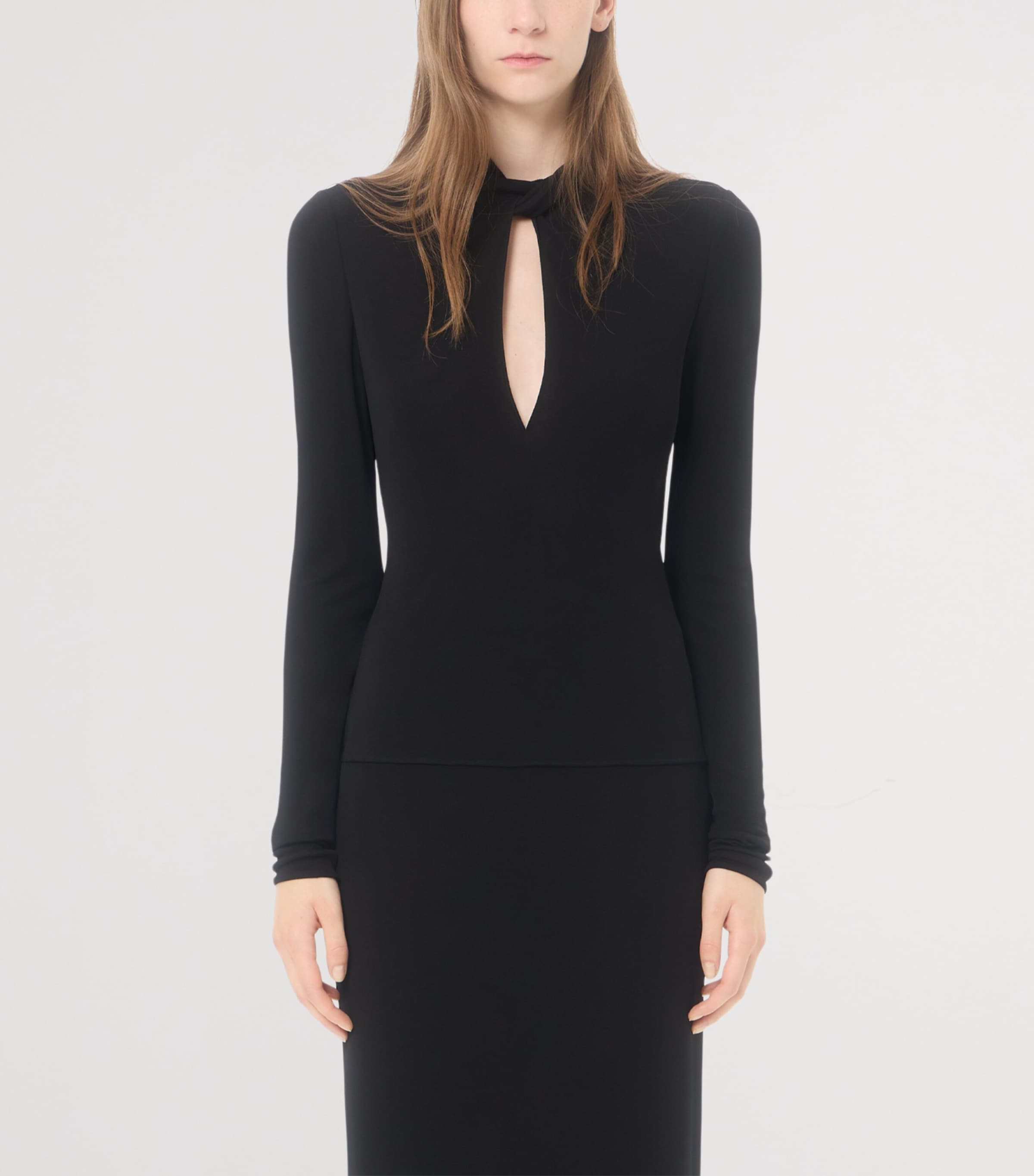 Valentino Womens Keyhole Long-Sleeve Top Image 3