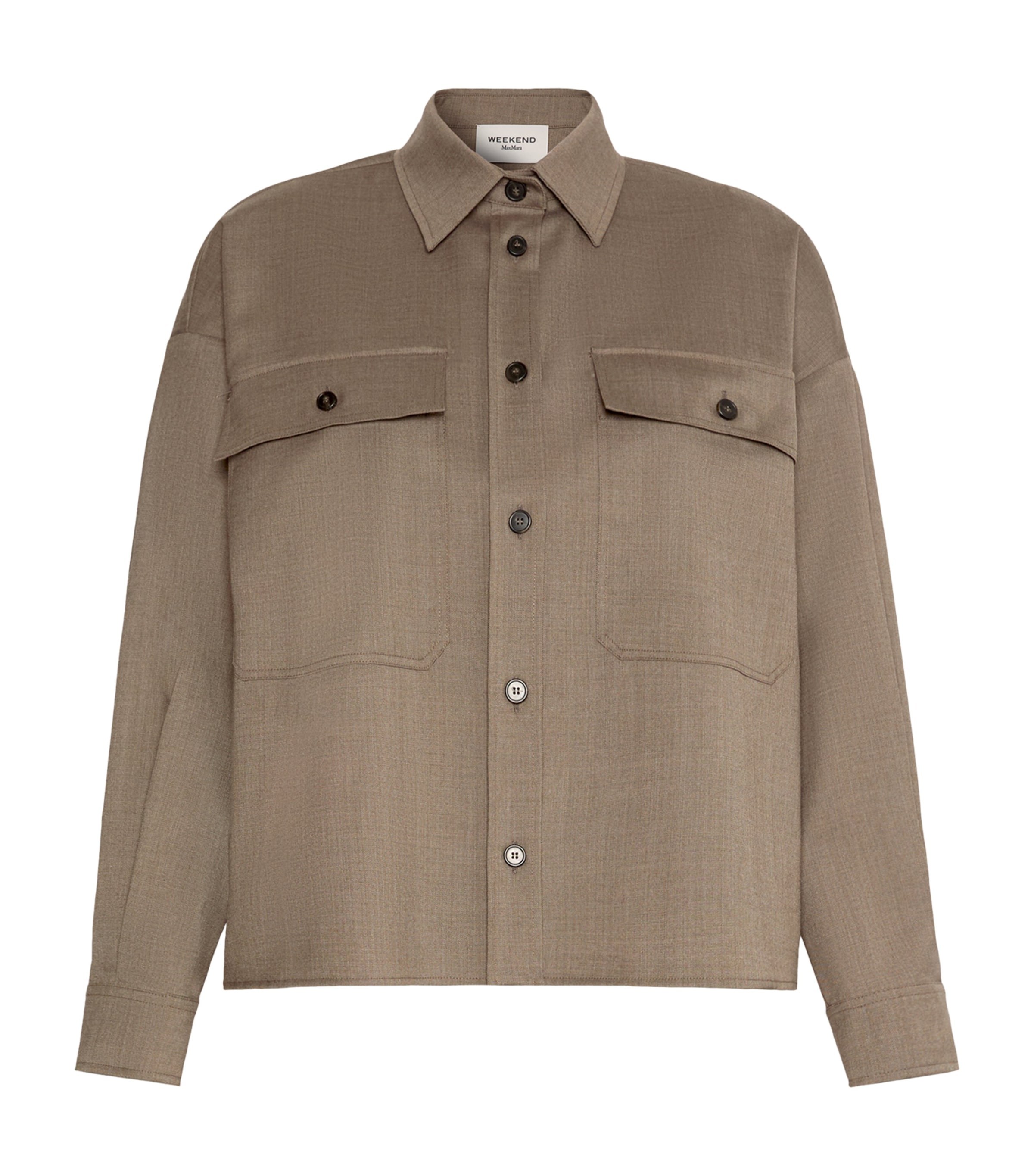 Weekend Max Mara Wool-blend Shirt Jacket In Brown