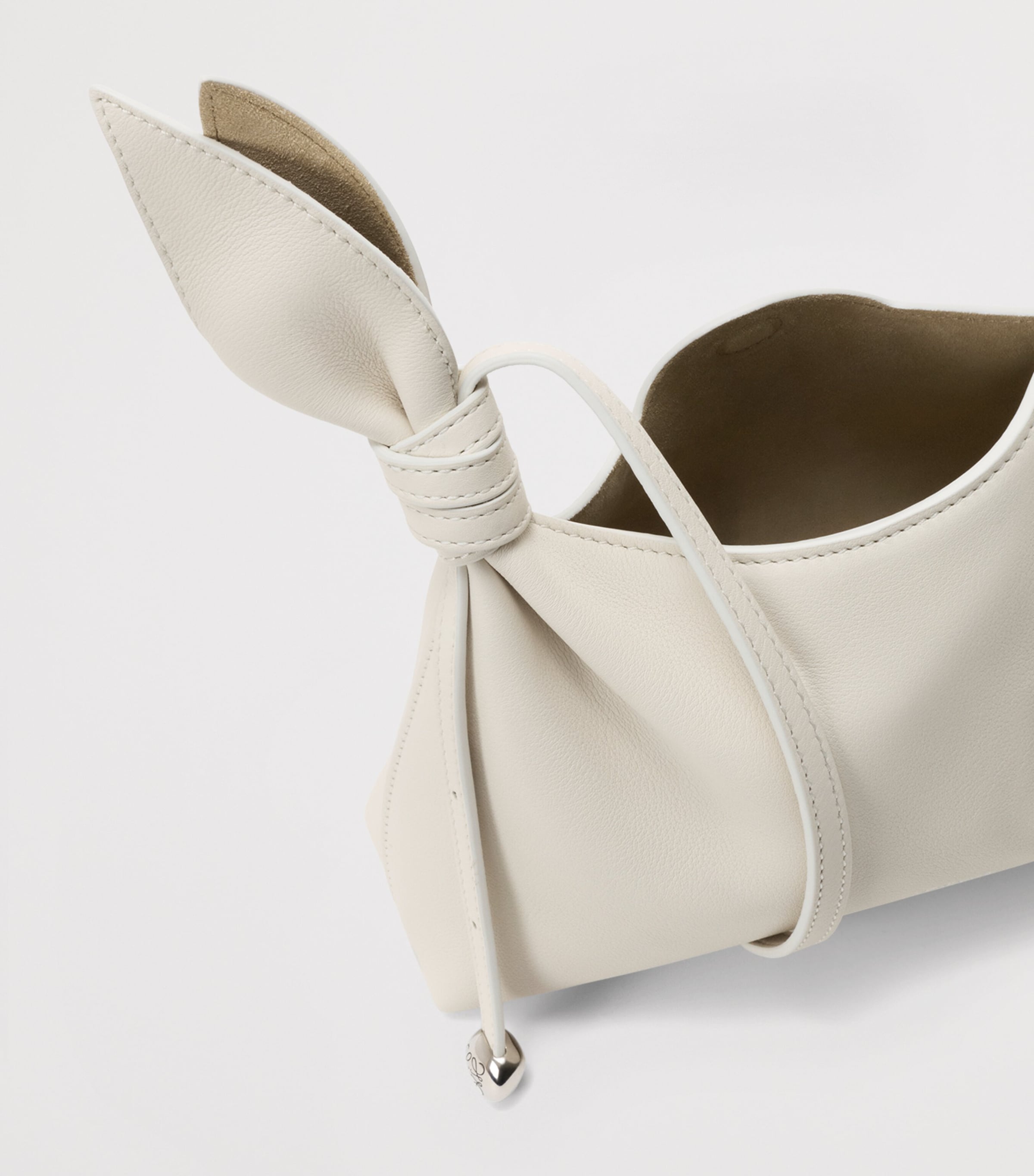 LOEWE Mini Leather Scarf Shoulder Bag Soft White Image 6