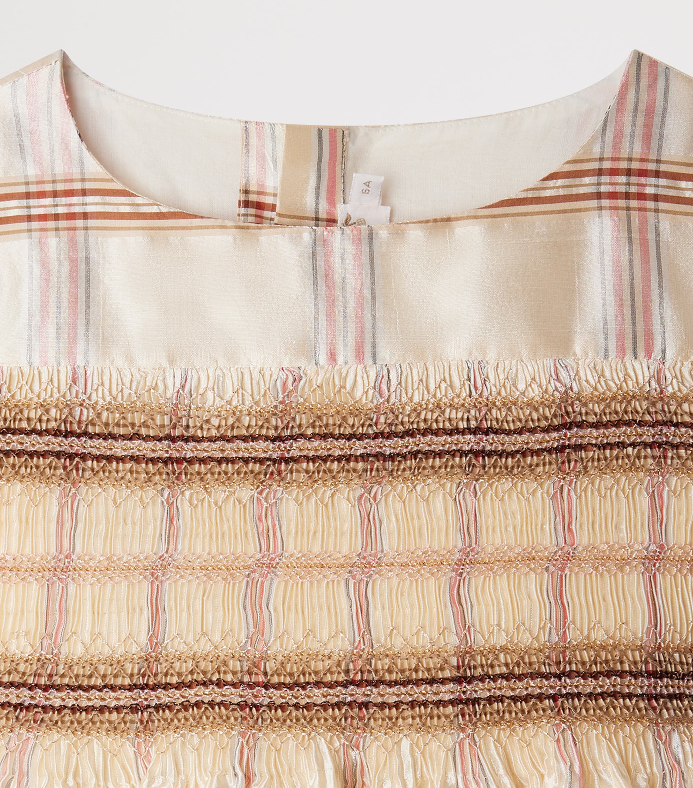 Silk Duchesse Dress (4-12 Years) CARREAUX ECRU Image 3