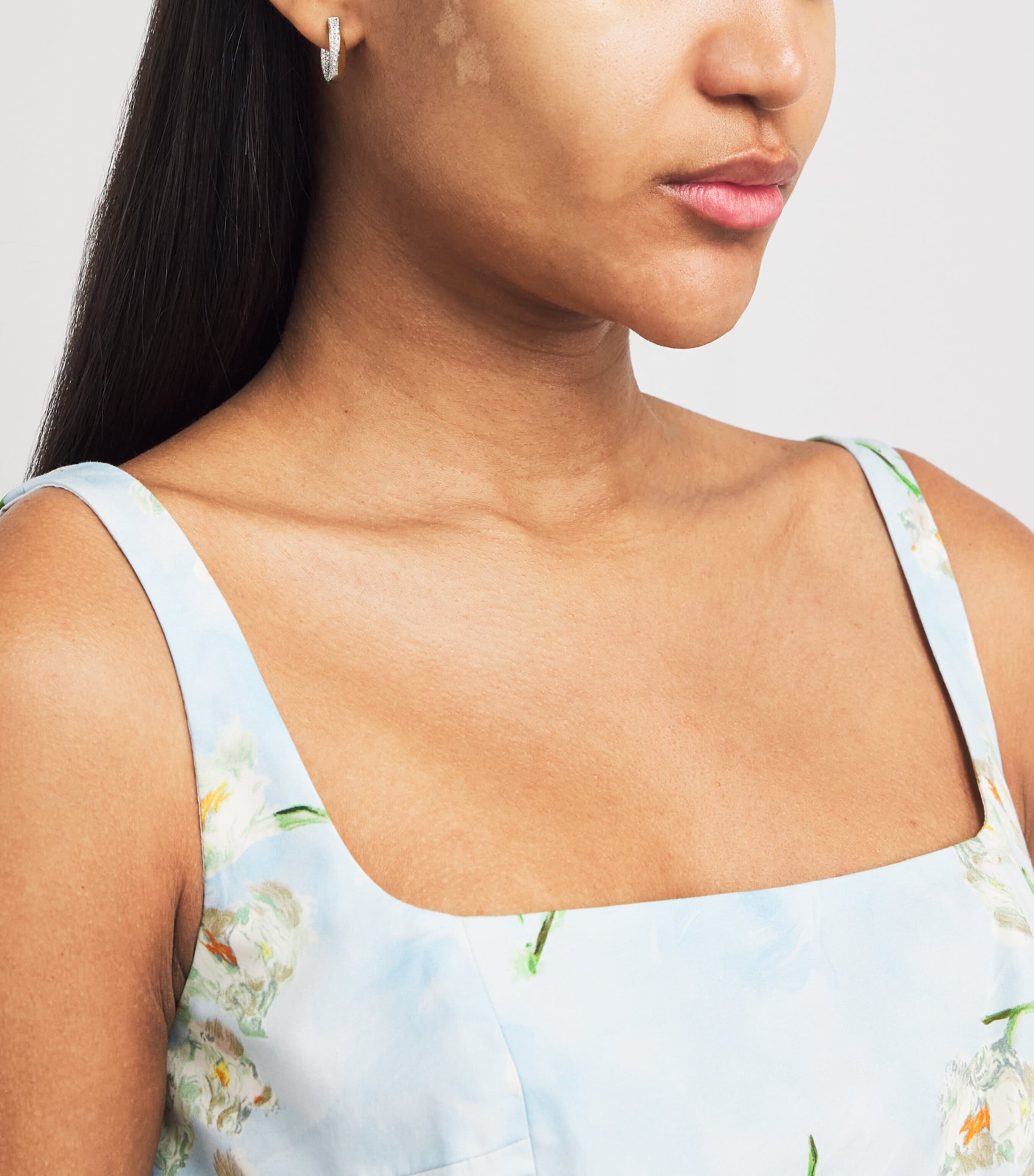 Big Yellow Gold and Diamond Aurea Spira Creoles Earrings YELLOW GOLD Image 2