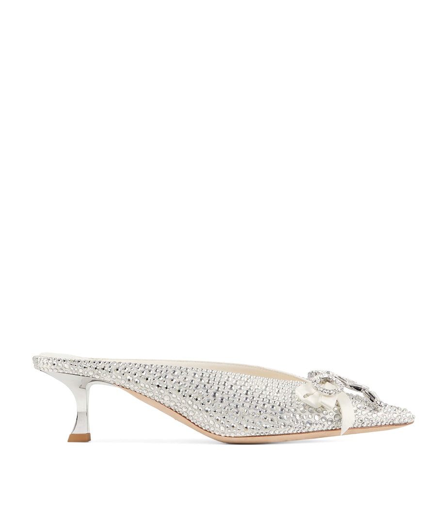 Auria 50 Embellished Mules IVORY/CRYSTAL Image 1