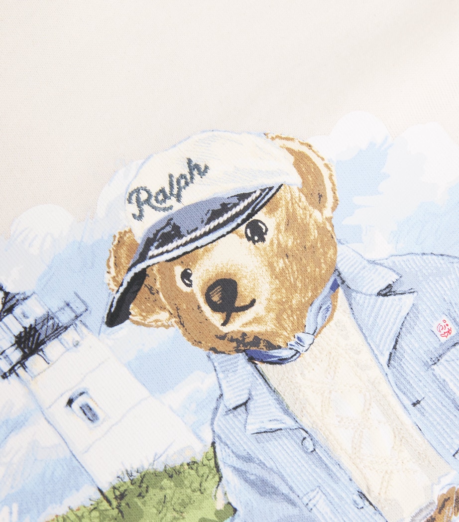 Polo Ralph Lauren Mens Cotton Polo Bear T-Shirt White Image 5