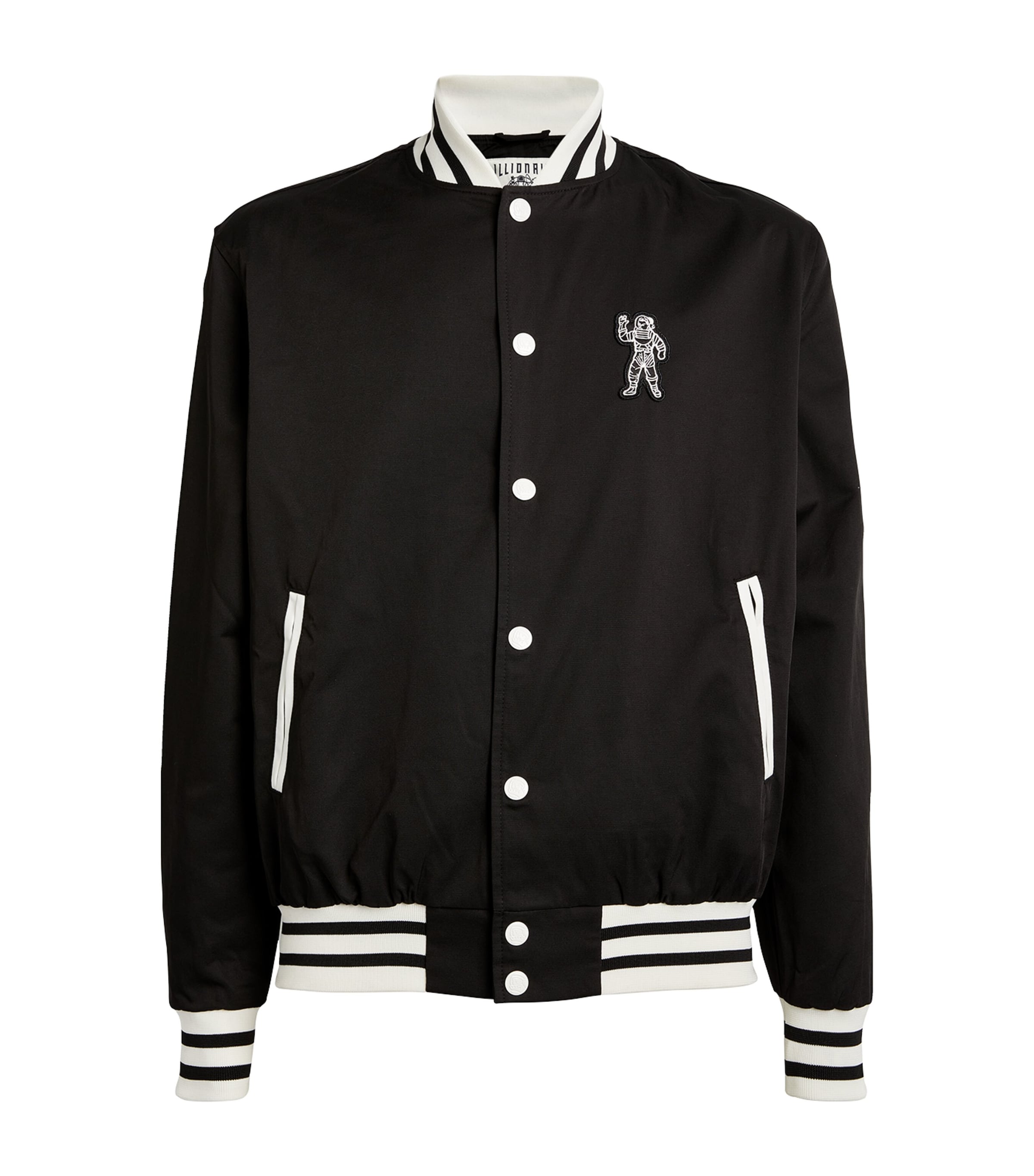 Billionaire Boys Club Arch Logo Varsity Jacket In Black