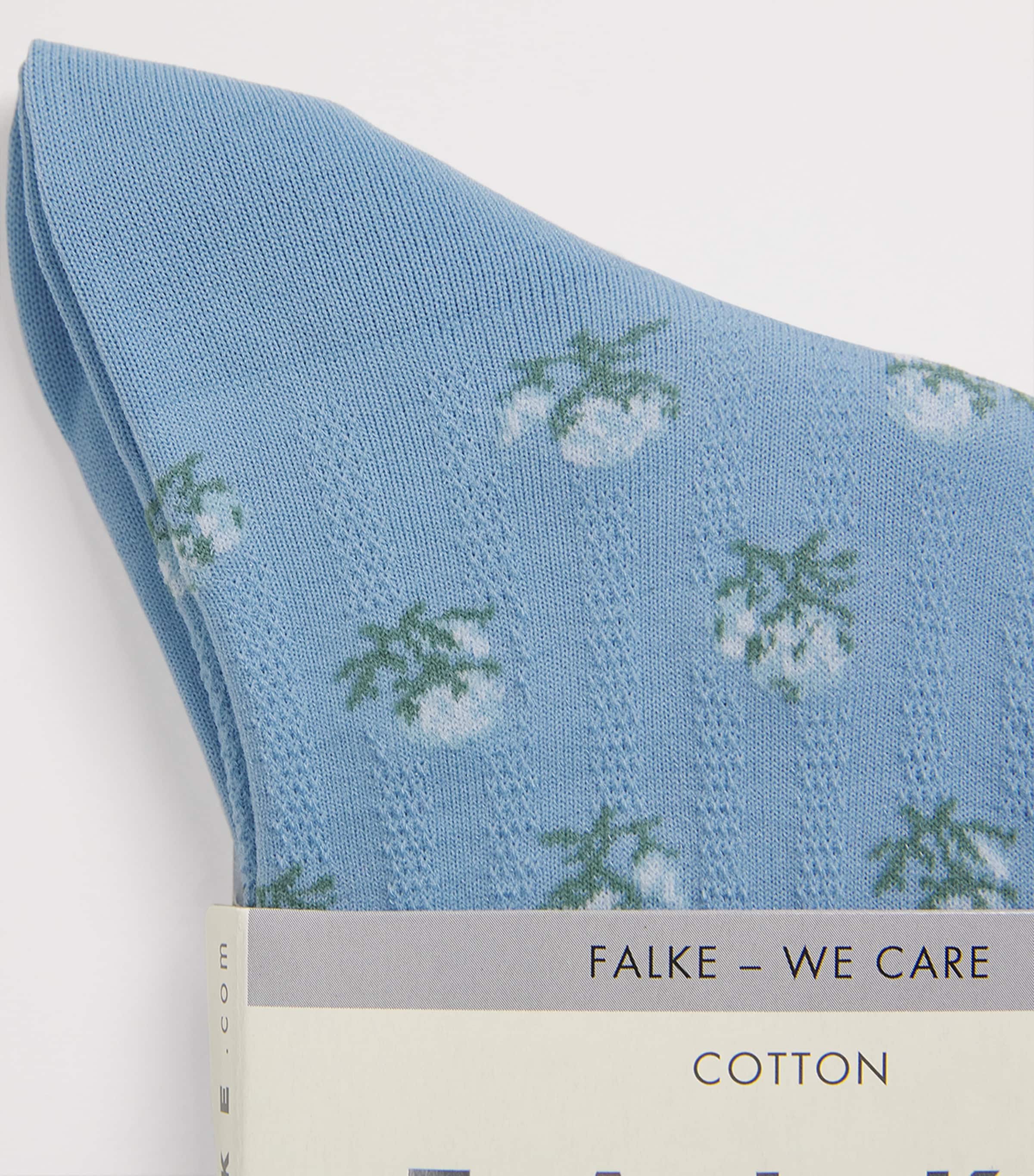 Floral Cotton Touch Socks 6876 SKY BLUE Image 2