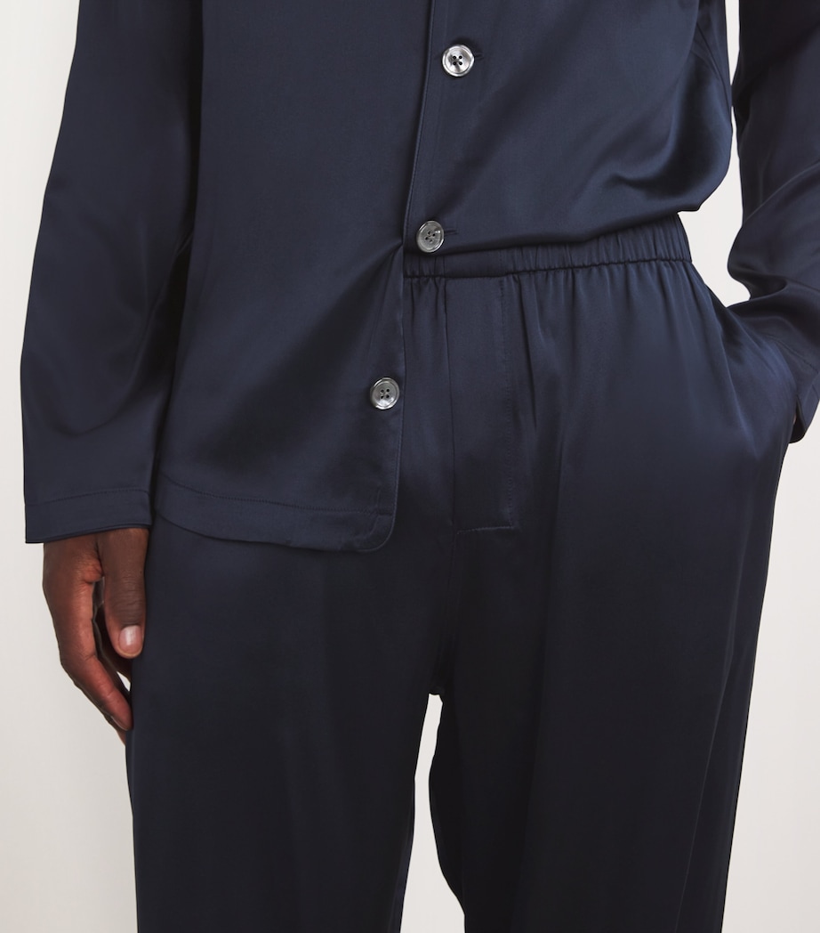 Silk Pyjama Set NAVY Image 6