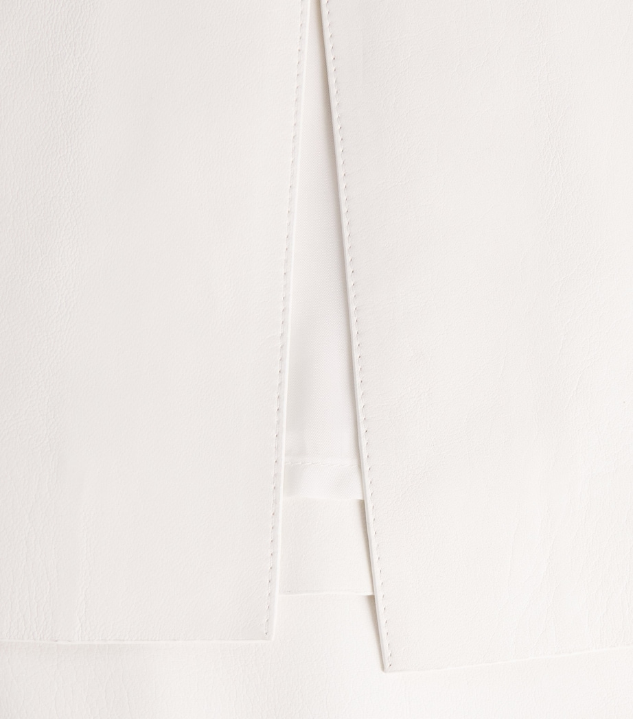 Lafayette 148 Womens Lambskin Midi Skirt White Image 6