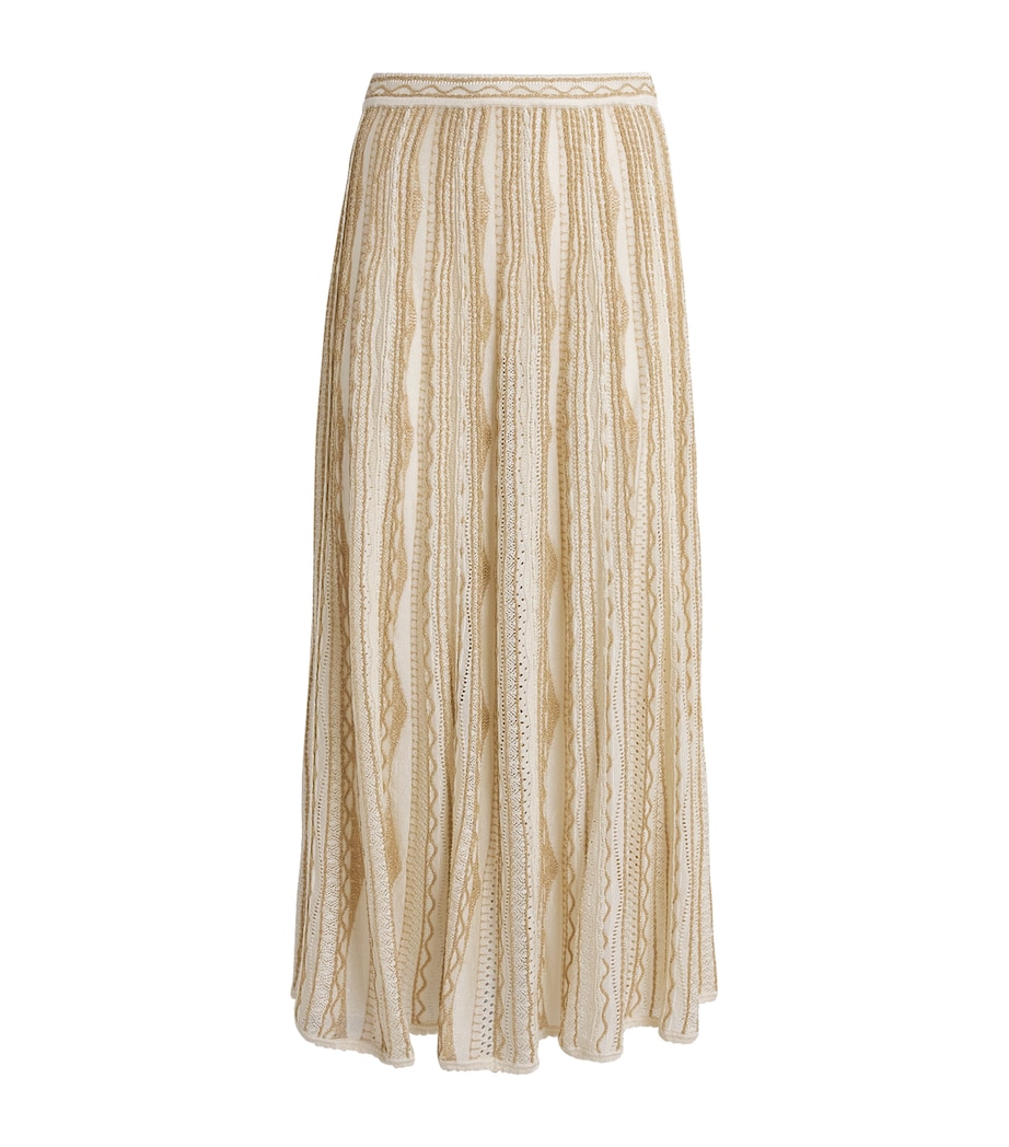 Ulla Johnson Womens Knitted Clio Midi Skirt Conch Image 1