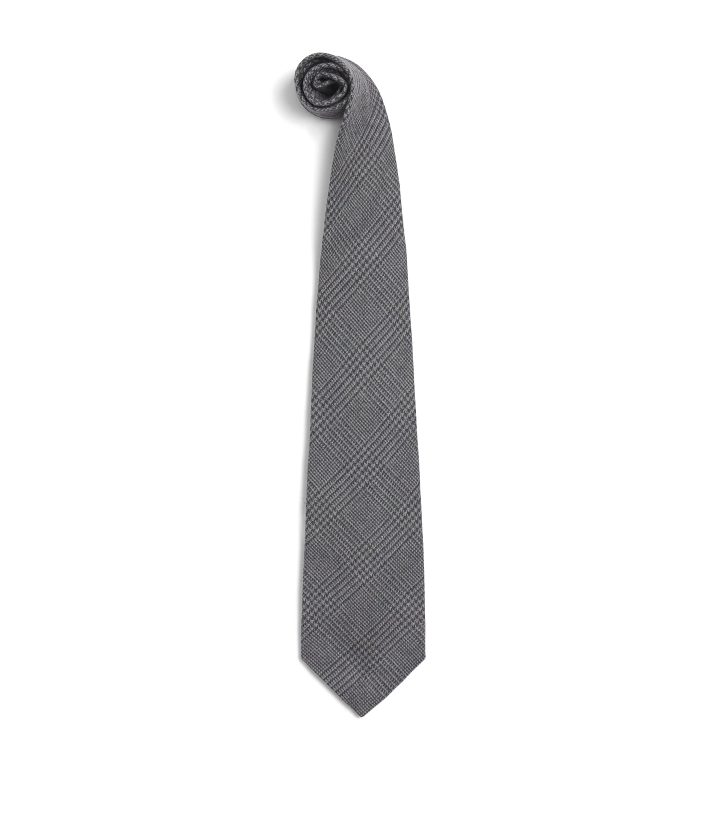 Ralph Lauren Purple Label Cashmere-Silk Tie Dark Grey Melange Image 1