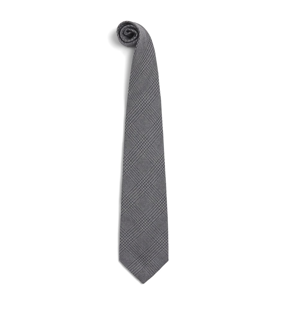 Ralph Lauren Purple Label Cashmere-Silk Tie Dark Grey Melange Image 1