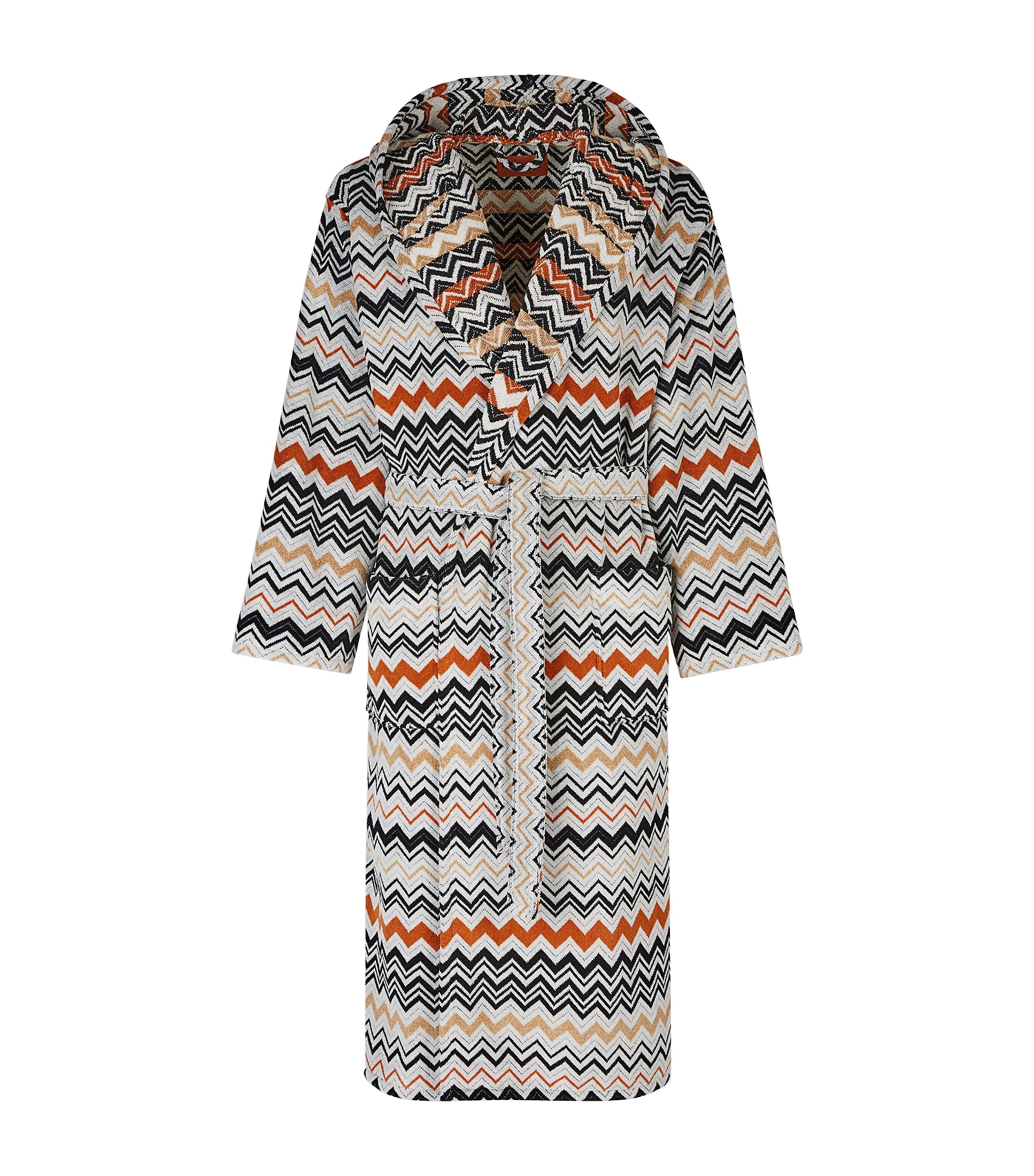 Missoni Home Zigzag Bernard Hooded Robe (Medium) | Men Clothing | Nightwear | Dressing Gowns | Women Clothing | Designers | Missoni Home