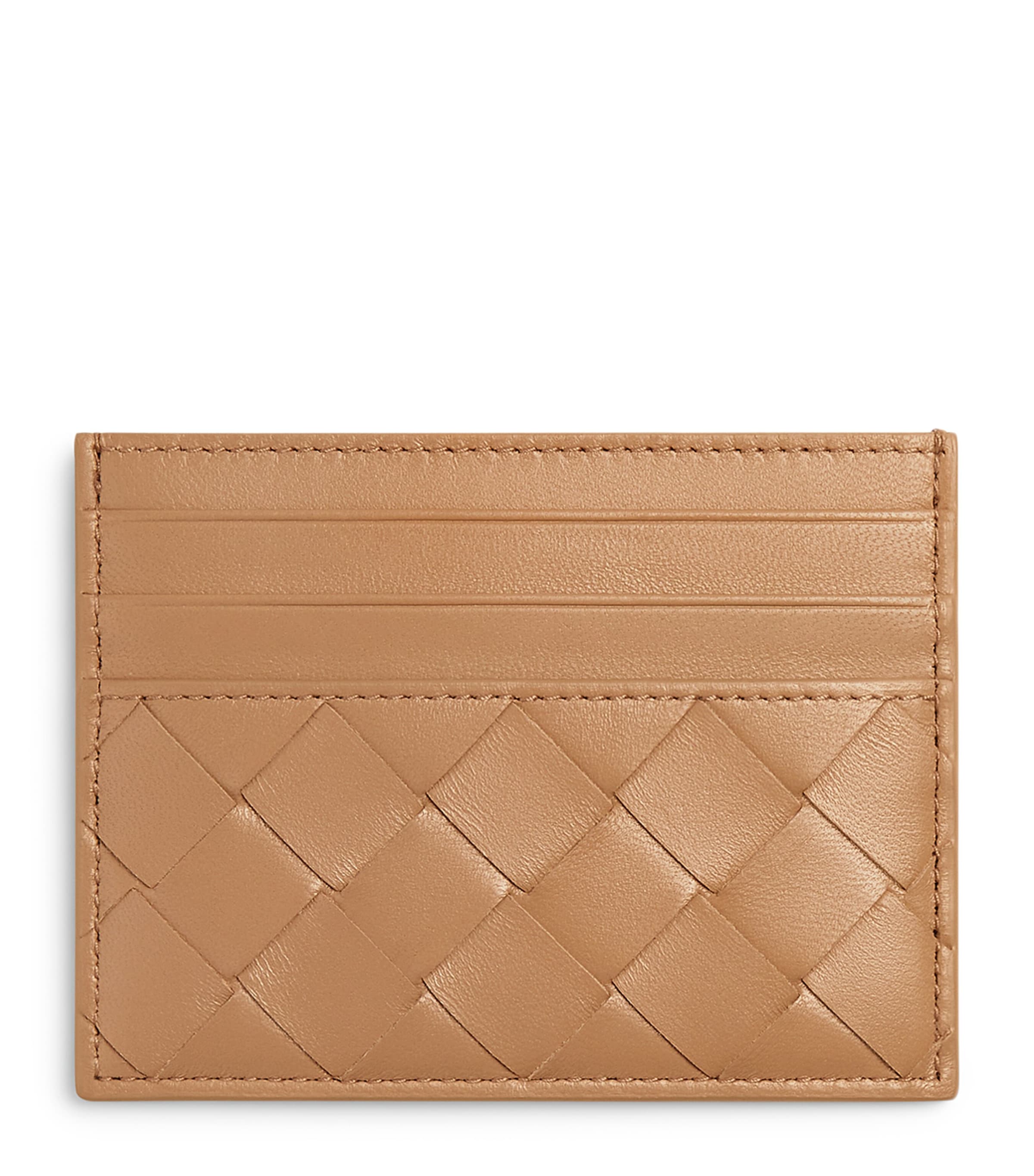 Bottega Veneta Nappa Leather Card Holder In Neutral