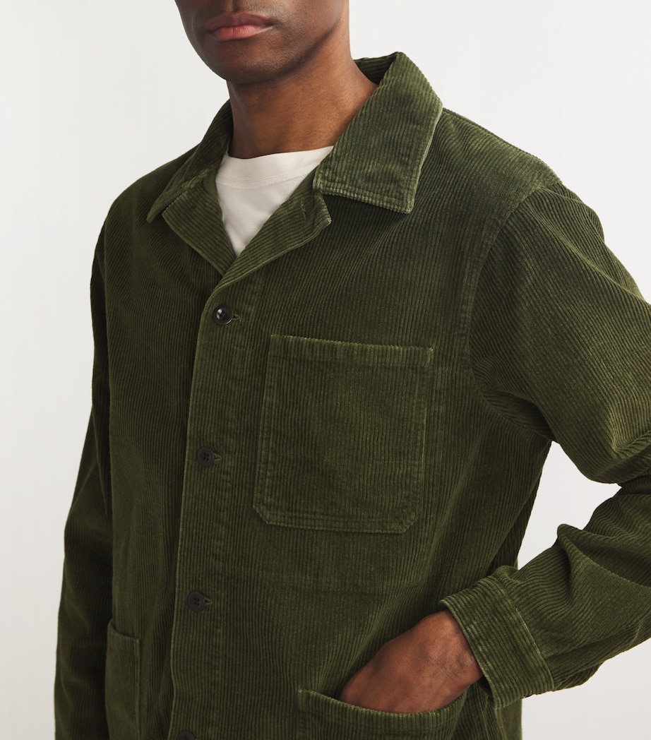 Polo Ralph Lauren Mens Corduroy Overshirt Green Image 6