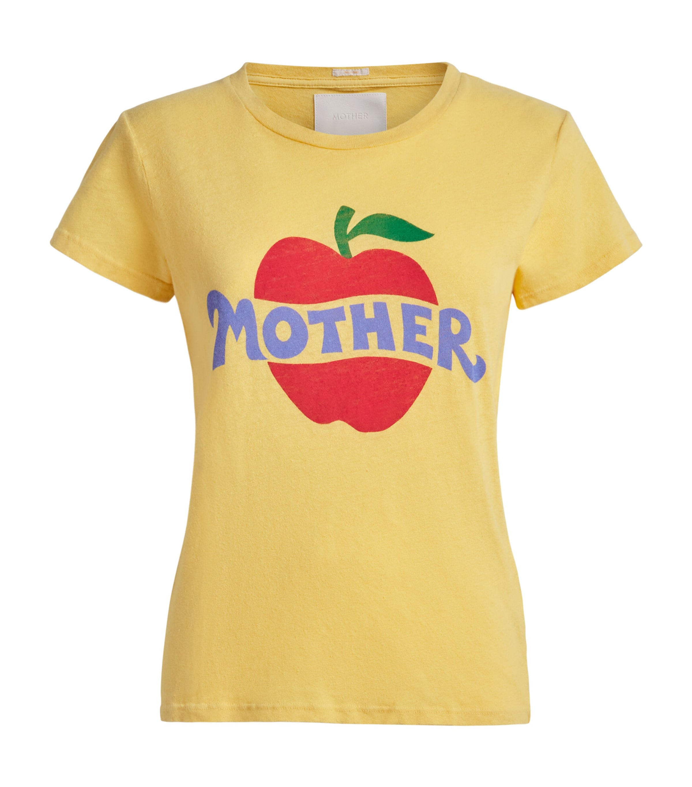MOTHER Womens Cotton-Linen The Lil Sinful T-Shirt Map Mother Appl Image 1