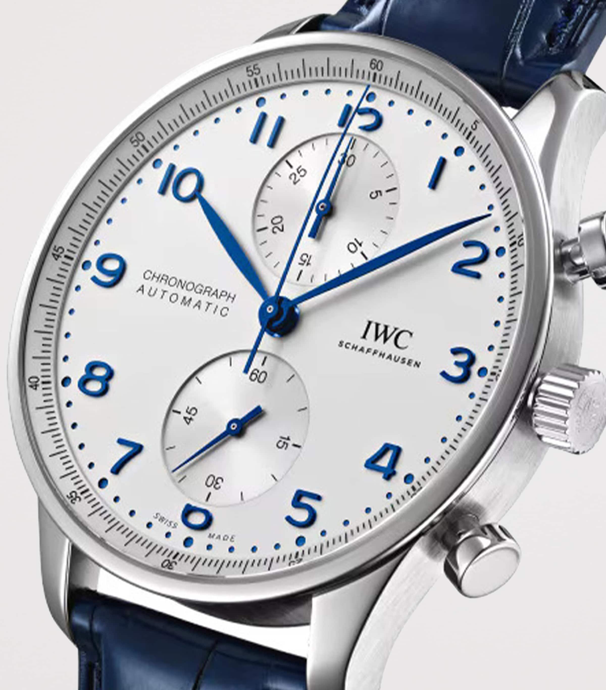 IWC Schaffhausen Stainless Steel Portugieser Chronograph Watch 41mm Silver Image 5
