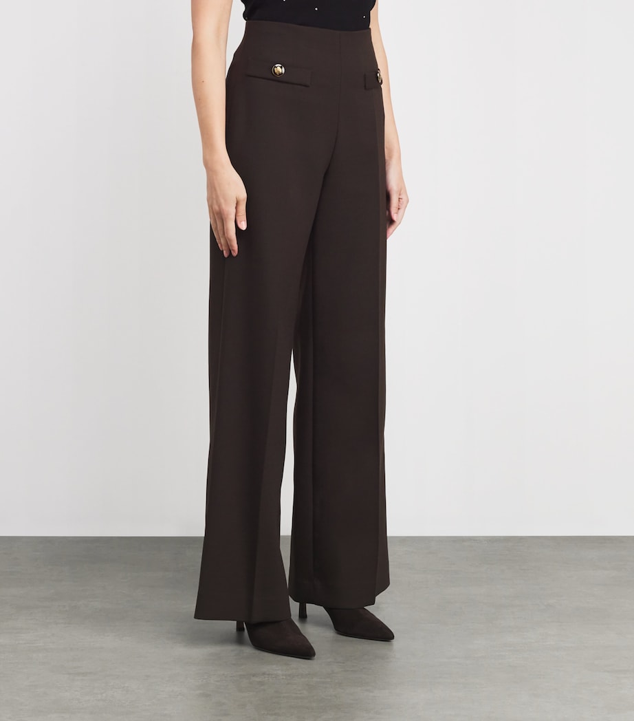 Wide-Leg Trousers BROWN Image 3