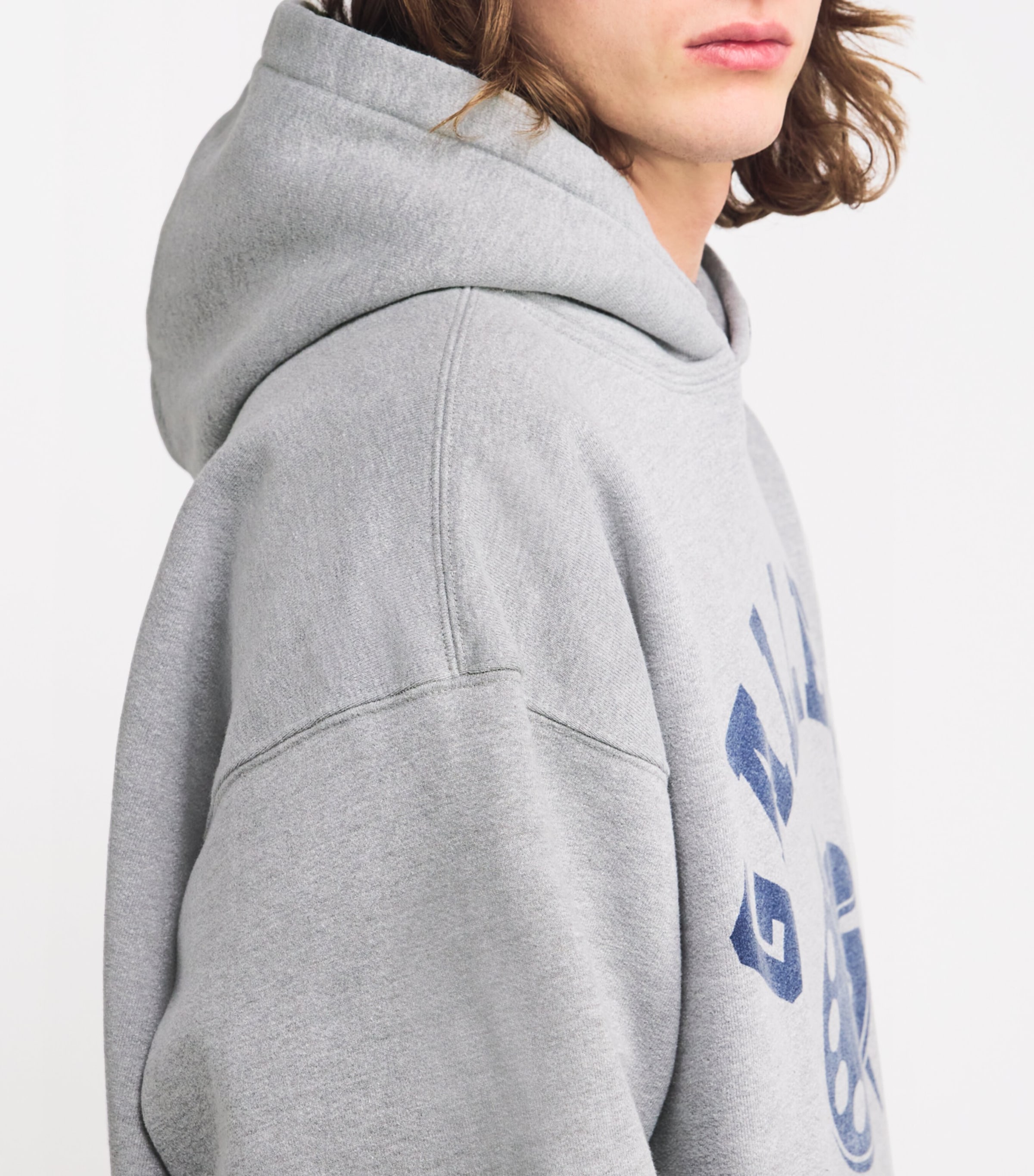 GALLERY DEPT. Mens Cotton Art Dept. Logo Hoodie Grey Image 6