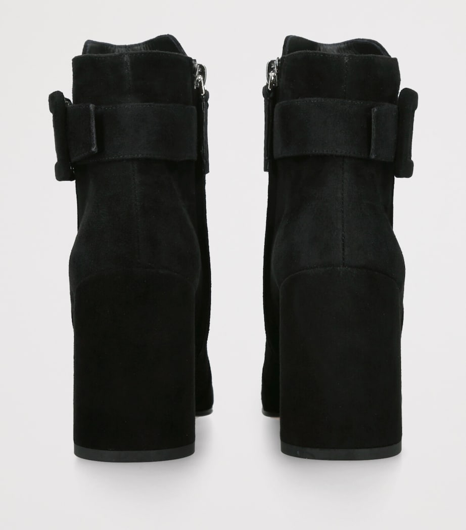 Suede Polly Ankle Boots 85 BLACK Image 2