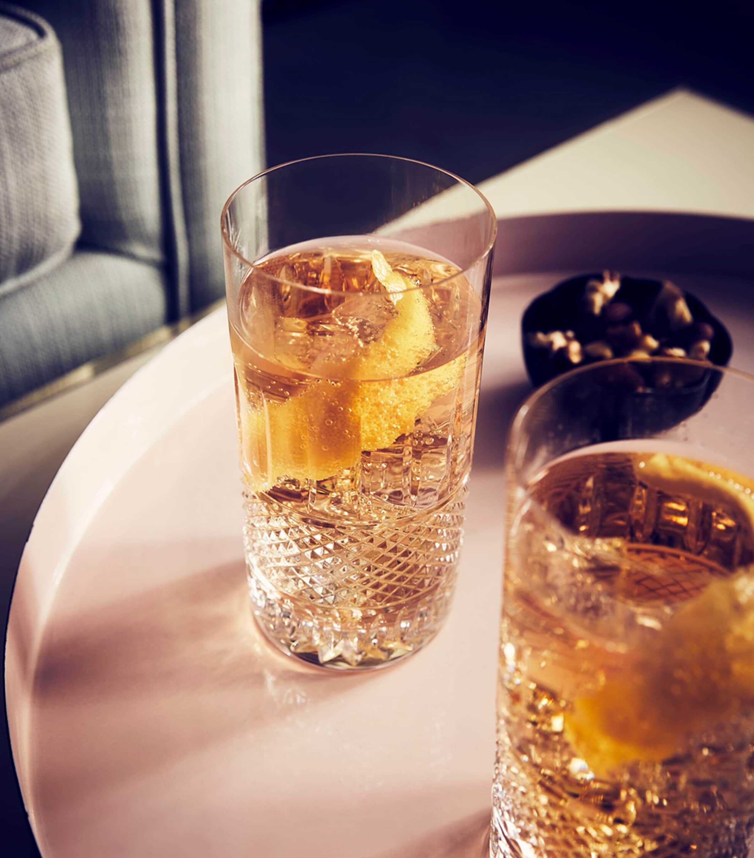 Set of 2 Irish Lace Highball Glasses (400ml) CLEAR Image 2