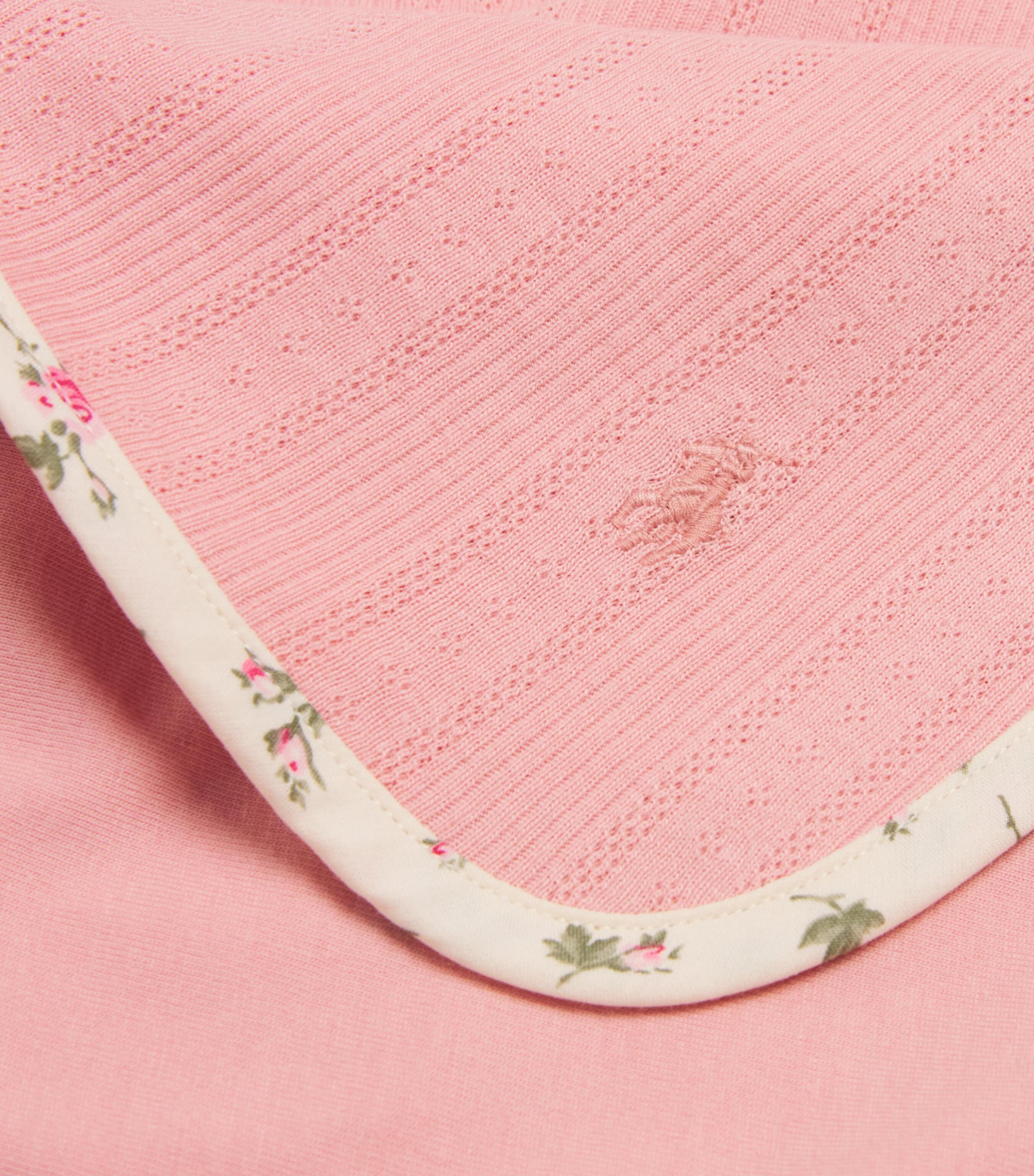Ralph Lauren Kids Cotton Pointelle Blanket Adirondack Rose Image 3