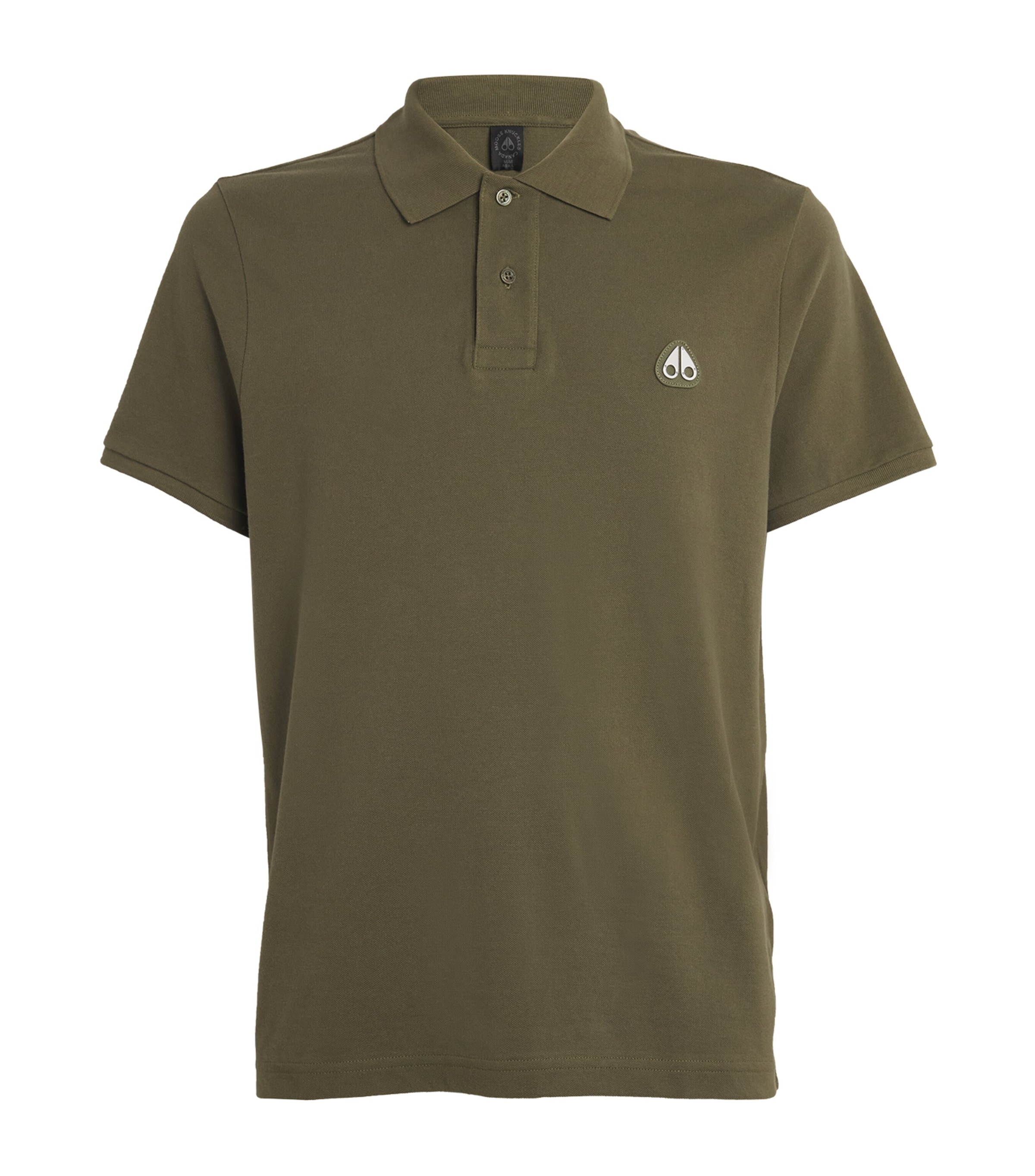 Shop Moose Knuckles Logo Polo Shirt In Green