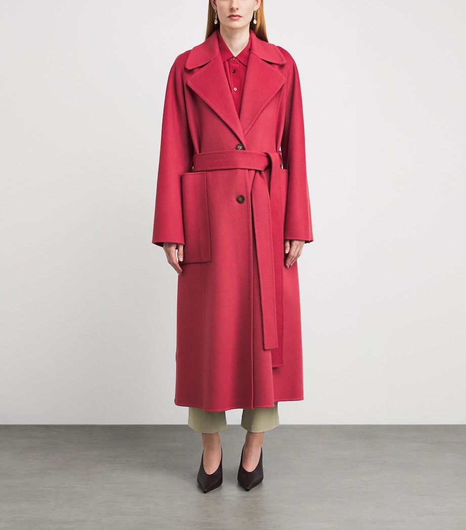 Joseph Womens Wool-Cashmere Spencer Coat Mulberry Image 3