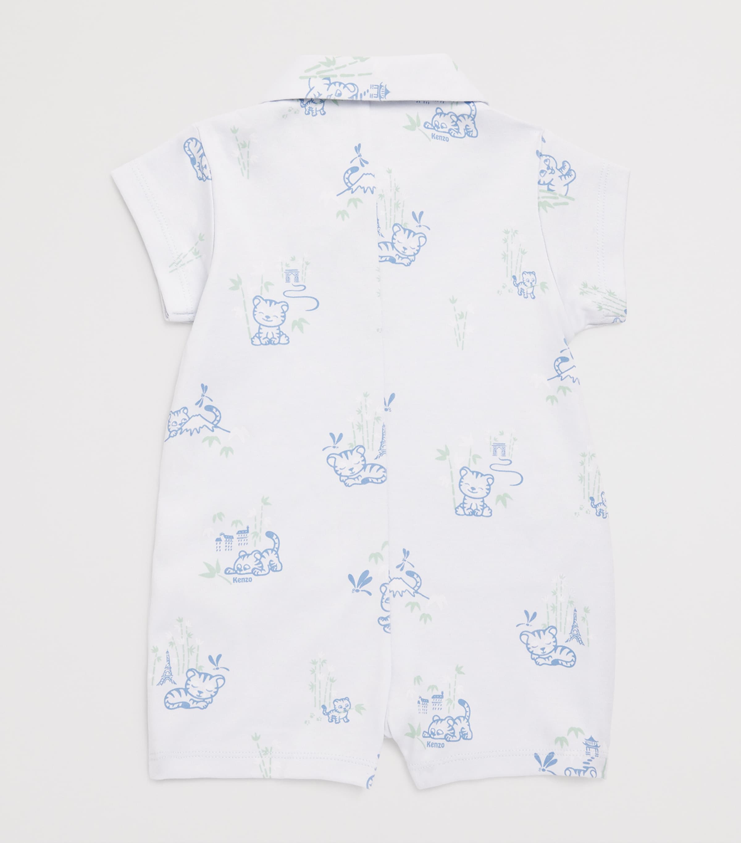 Cotton Printed Playsuit (3-18 Months) 77MPALE BLUE Image 2