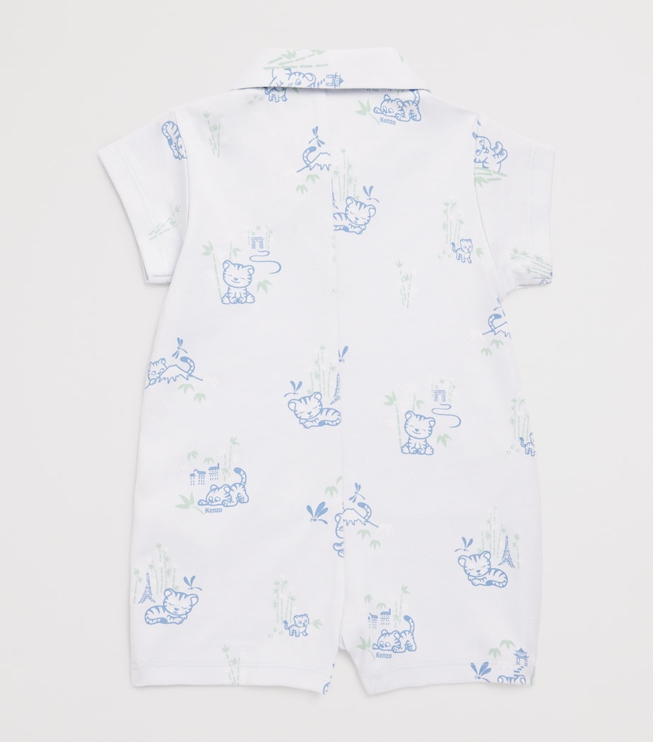 Cotton Printed Playsuit (3-18 Months) 77MPALE BLUE Image 2