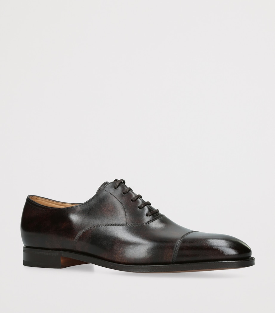 John Lobb Leather City II Oxford Shoes Dark Brown Image 3