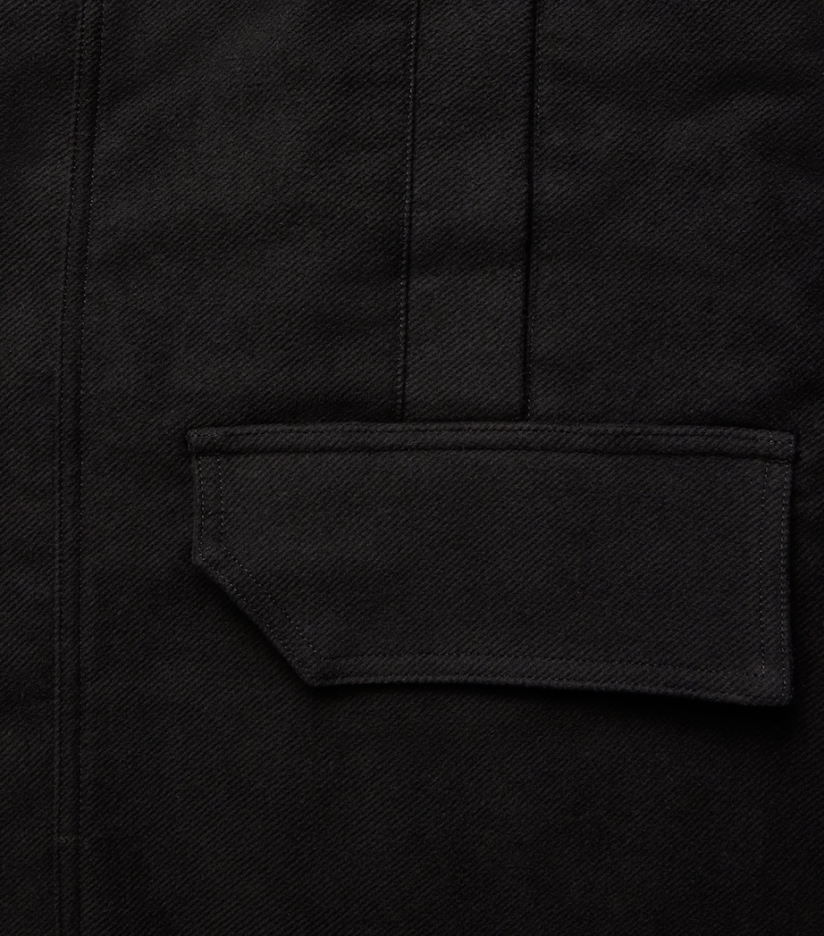Rick Owens Mens Longline Padded Megaparka Coat Black Image 6