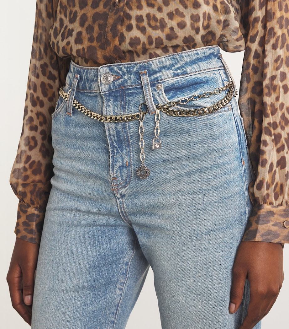 High-Rise Straight Jeans BLUE Image 6