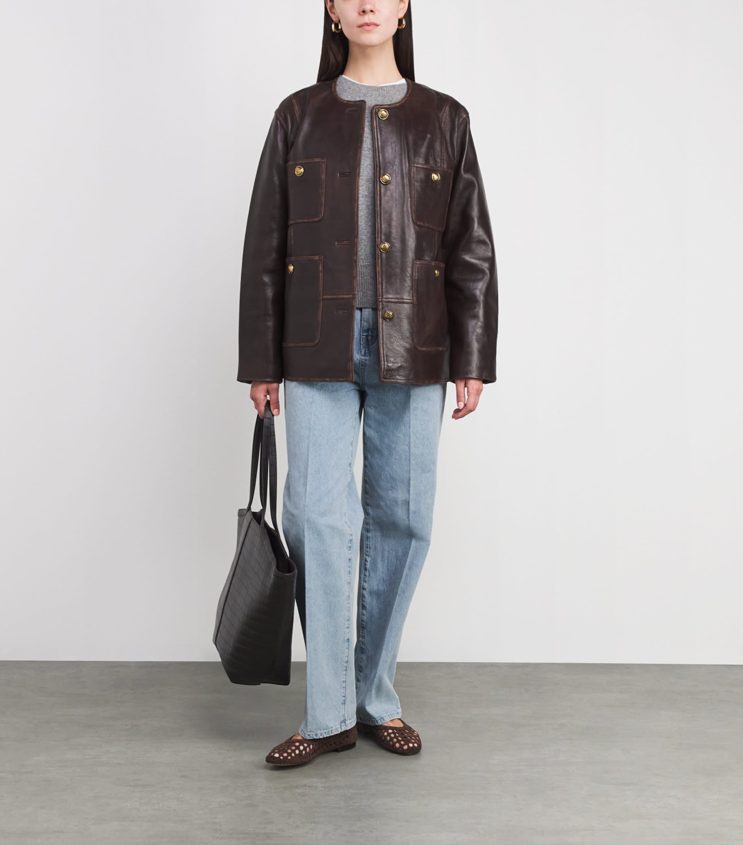 Mid-Rise Straight Jeans BLUE Image 2