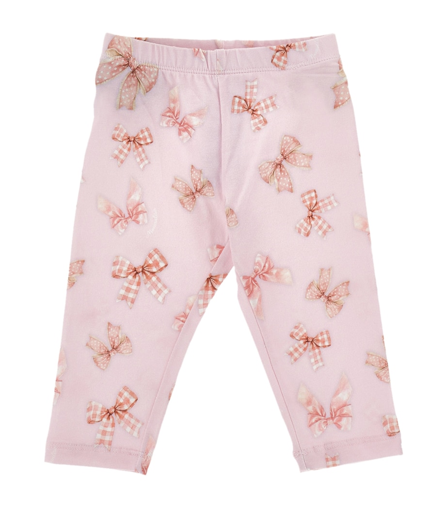 Bow-Print Leggings (3-36 Months) ROSA FAIRYTALE Image 1