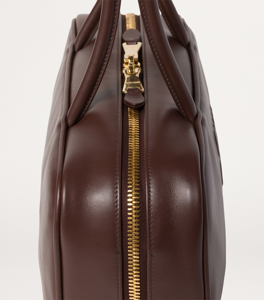 Leather Beau Top-Handle Bag F0NBL Image 4