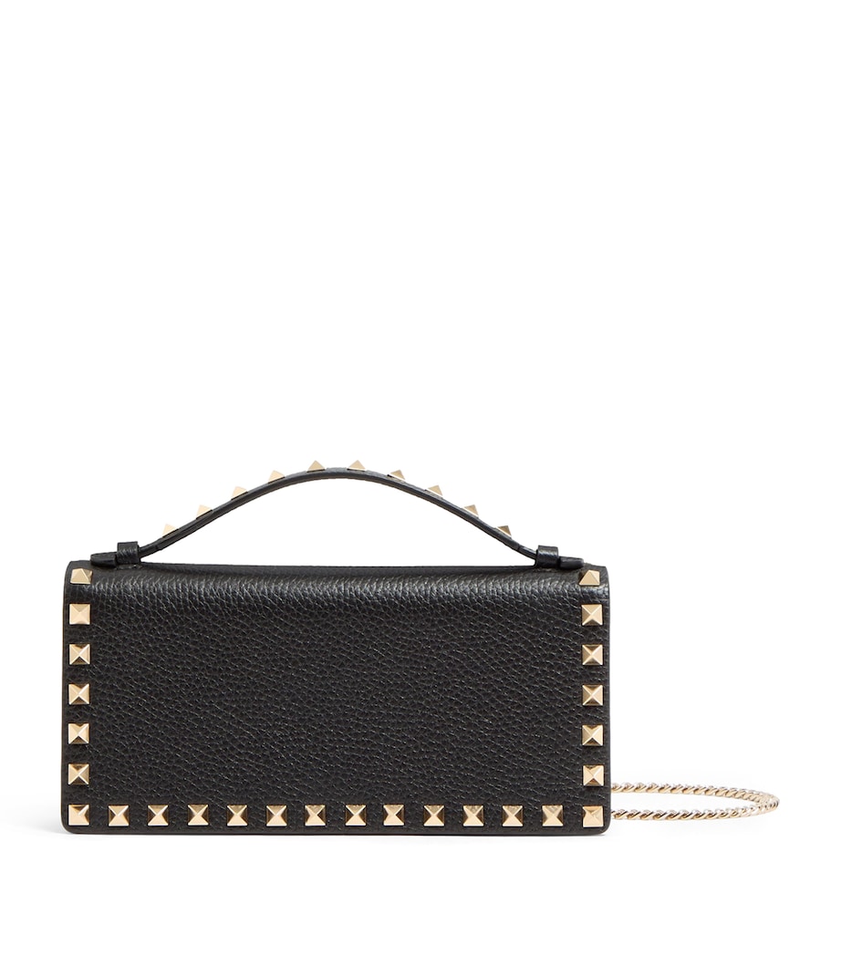 Leather Rockstud Top-Handle Wallet 0NO Image 1