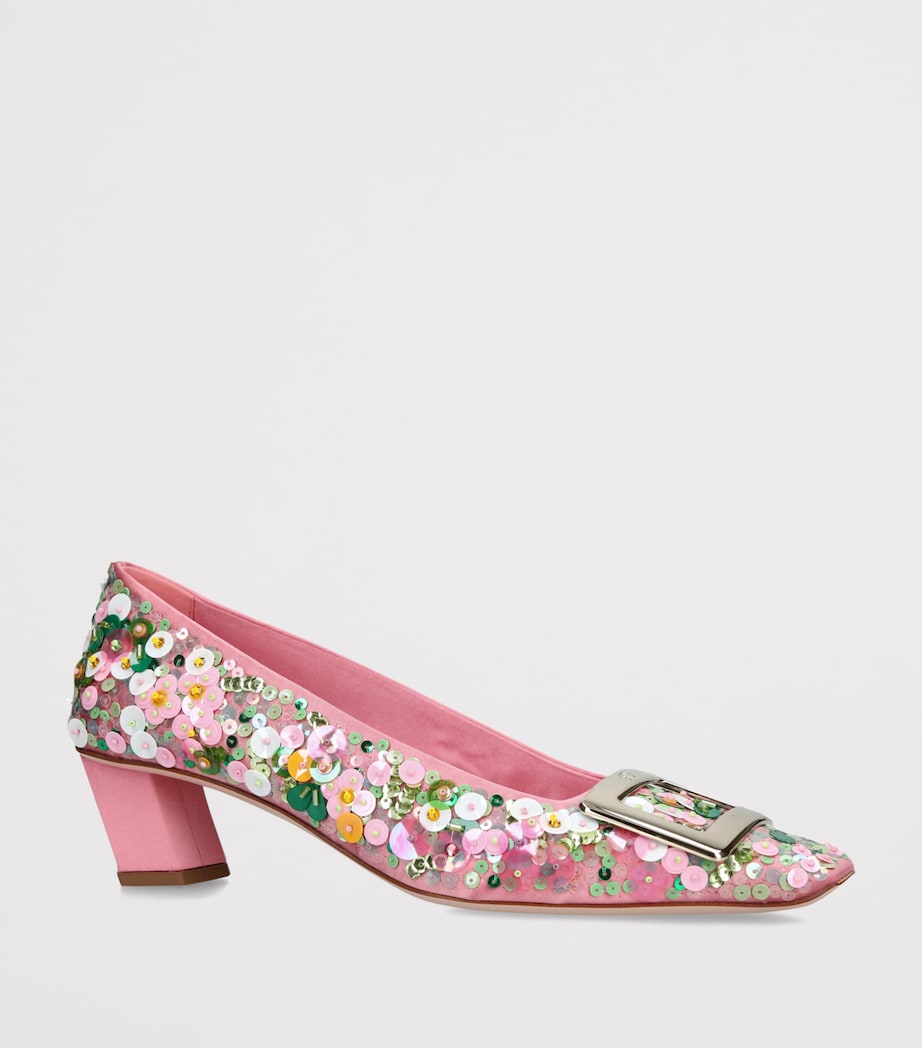 Roger Vivier Sequinned Belle Vivier Pumps 45 Pink Comb Image 2