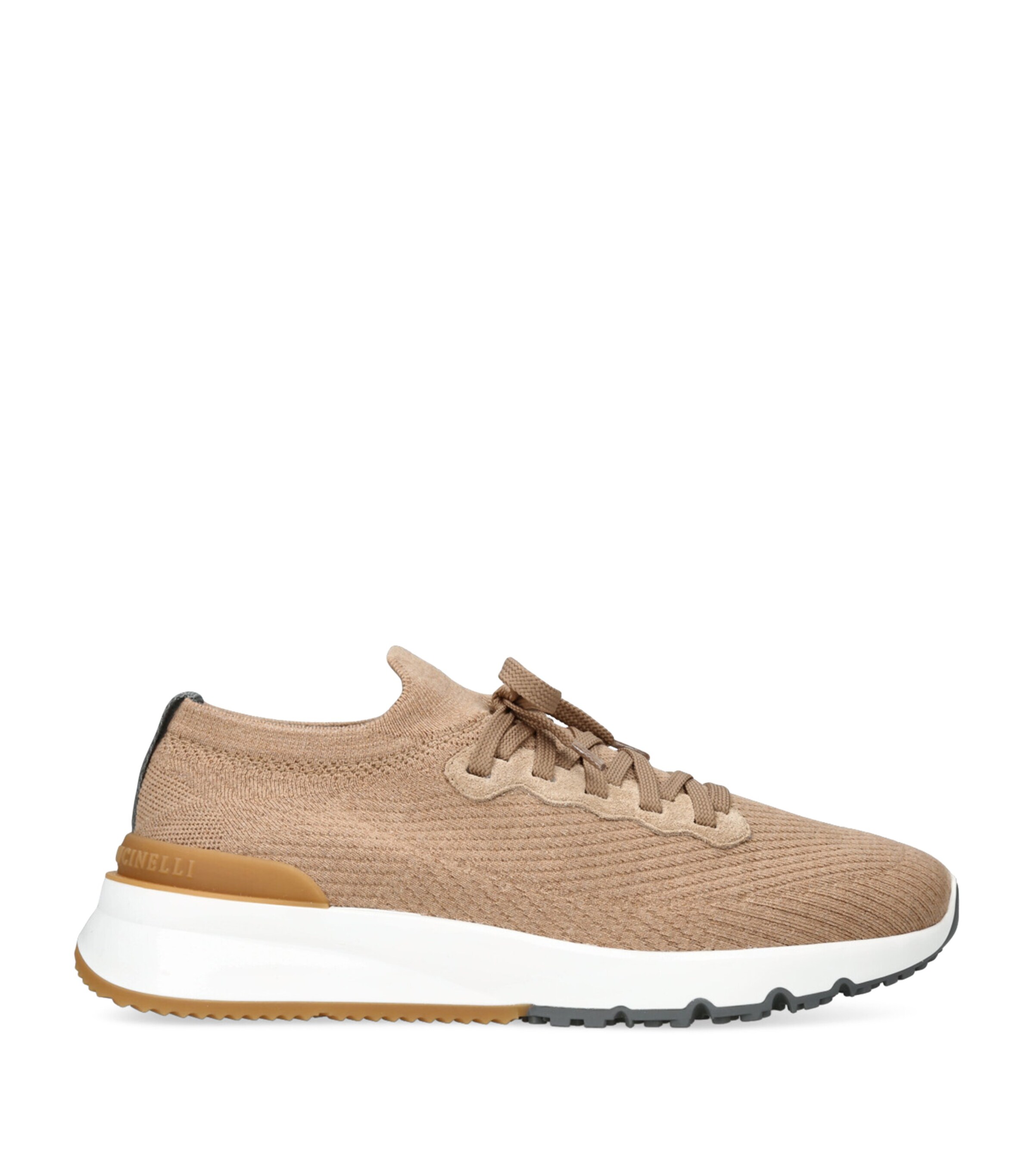 Brunello Cucinelli Knitted Sneakers Camel Image 3