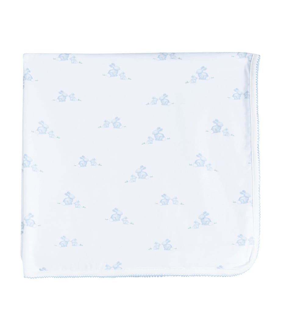Organic Cotton Lapinou Bunny Blanket PALE BLUE BUNNY Image 1