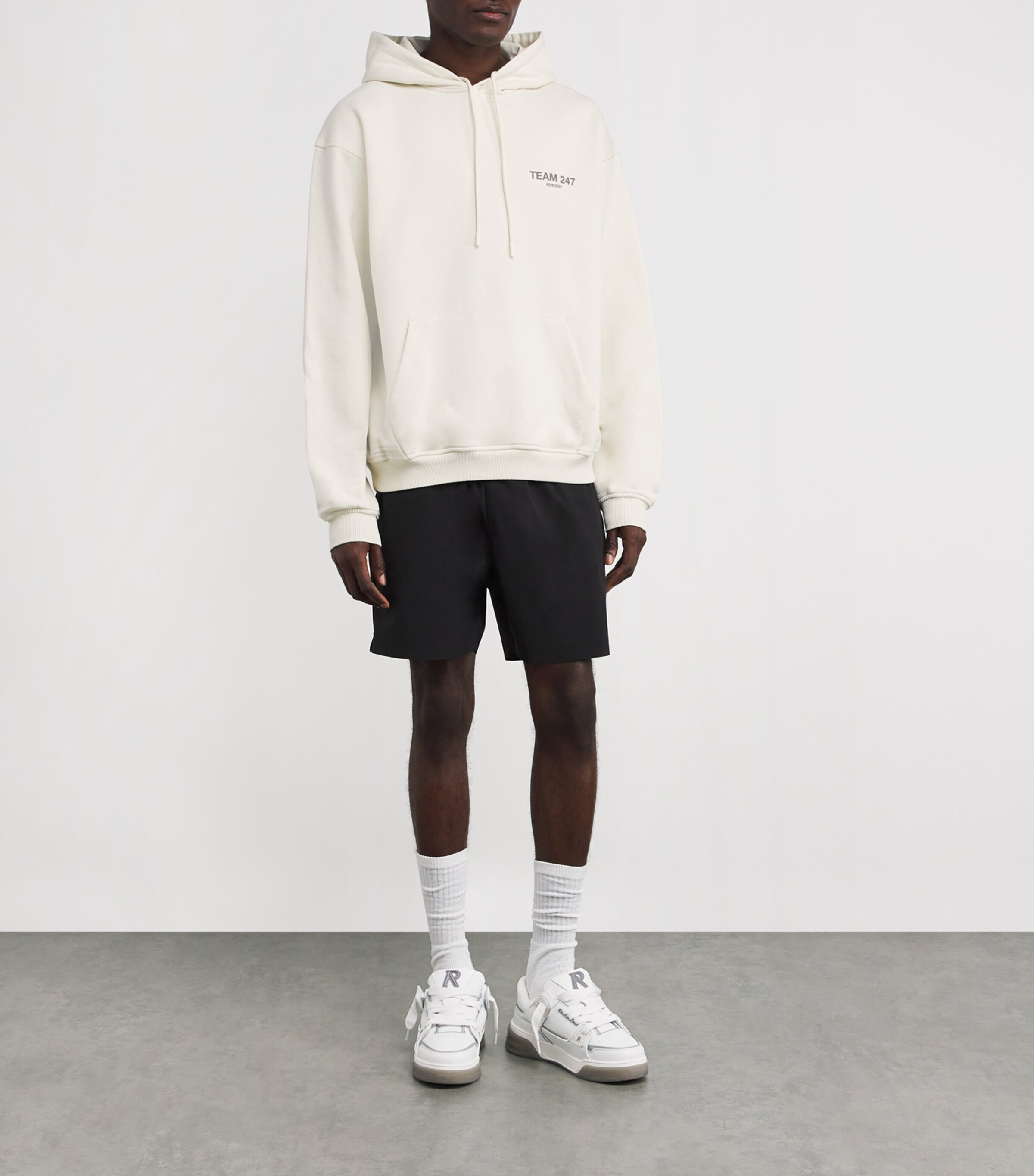 Represent 247 Mens Oversized Team 247 Hoodie Cream Image 2