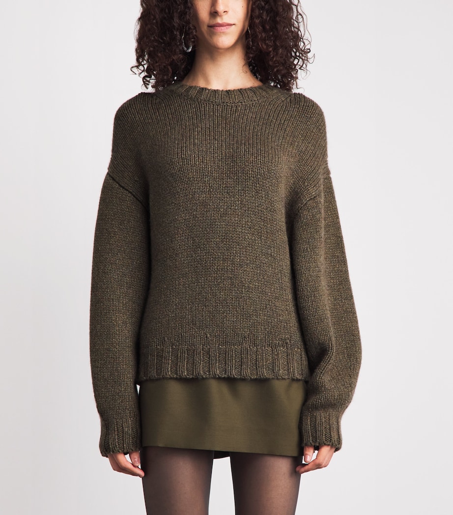Khaite Womens Cashmere Gemma Sweater Artichoke Image 4