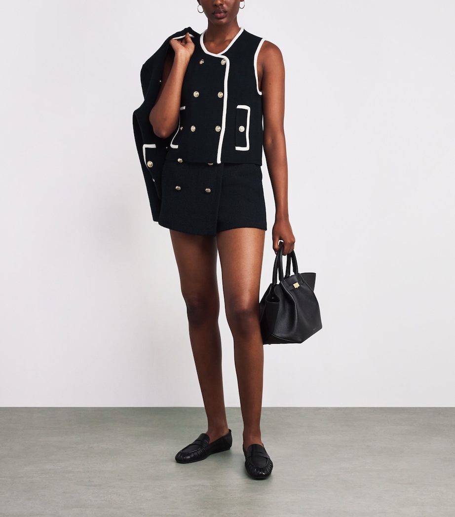 Contrast-Trim Sleeveless Top NAVY Image 2