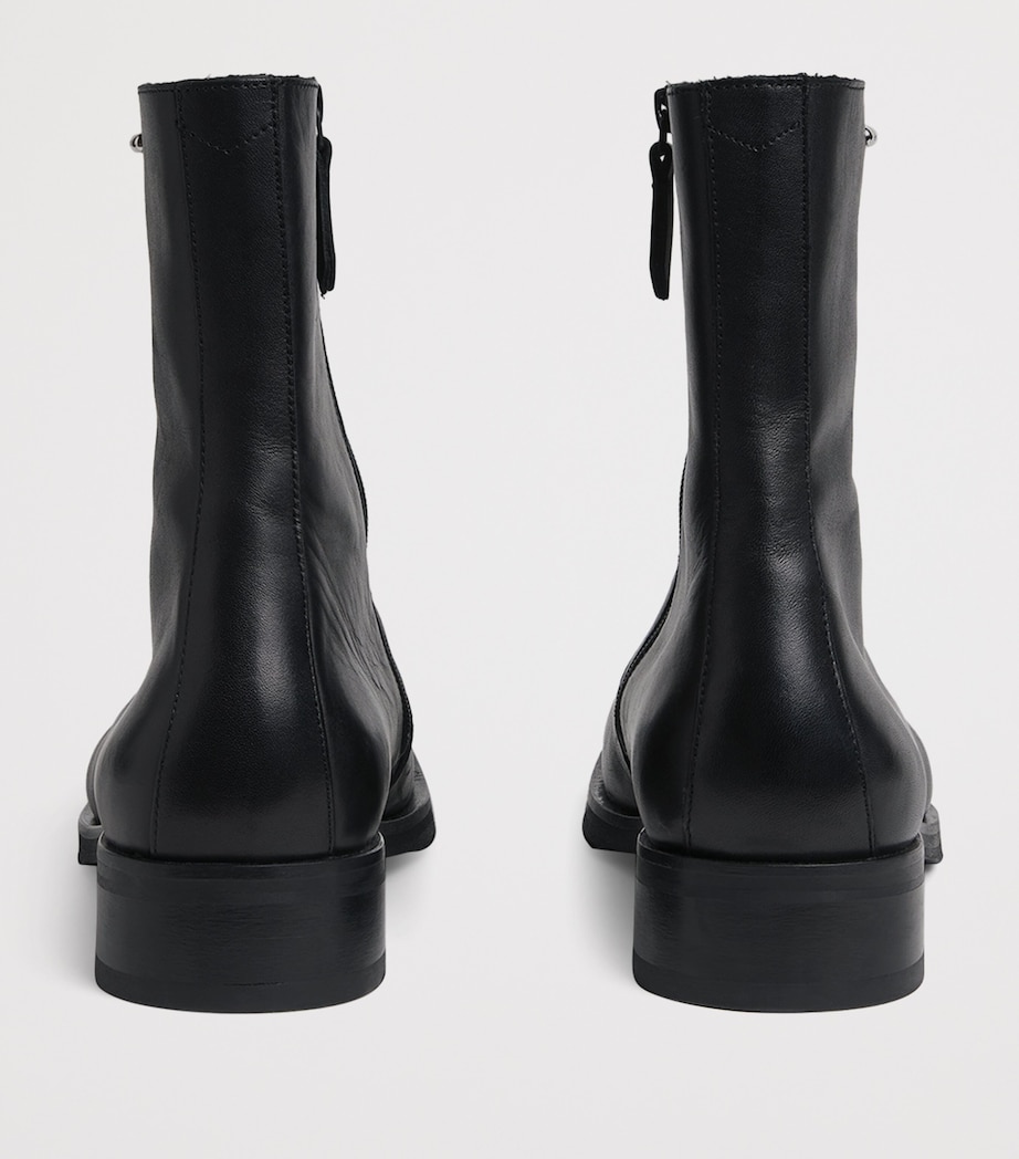 Our Legacy Leather Camion Ankle Boots Black Image 4